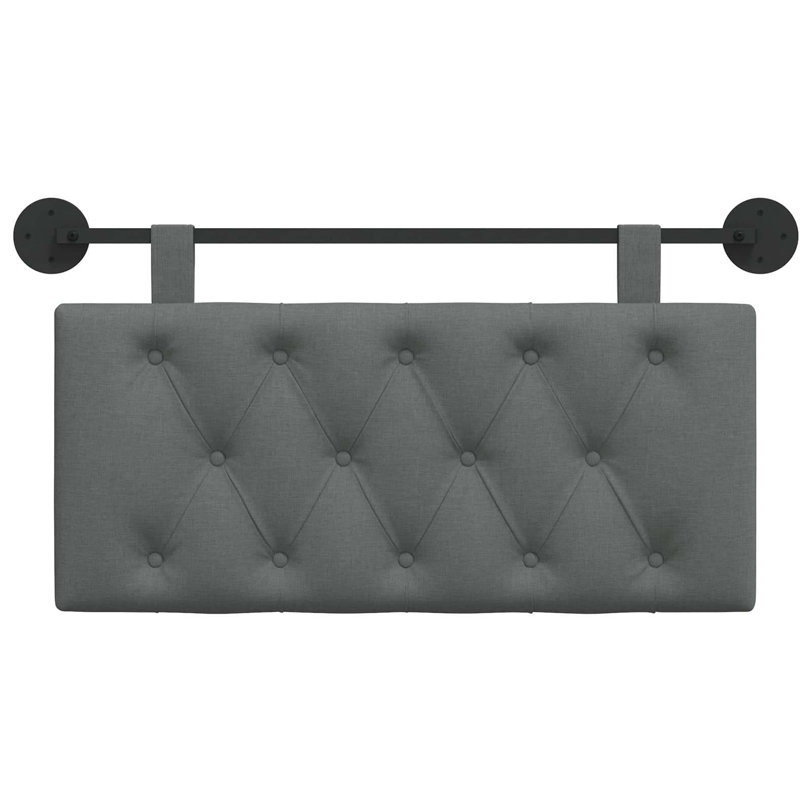 Hanging Headboard Dark Grey Fabric