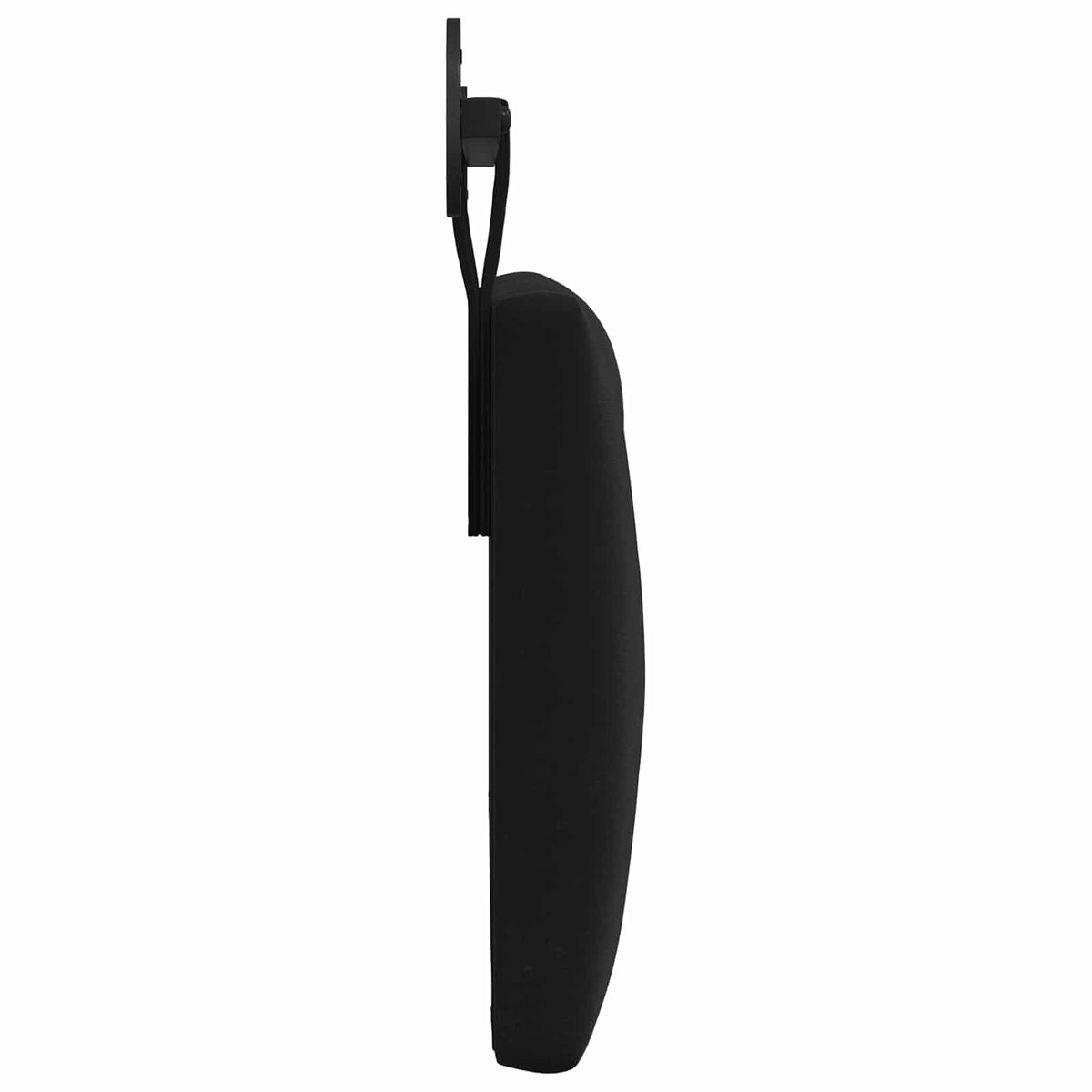 Hanging Headboard with LED Light Black Velvet
