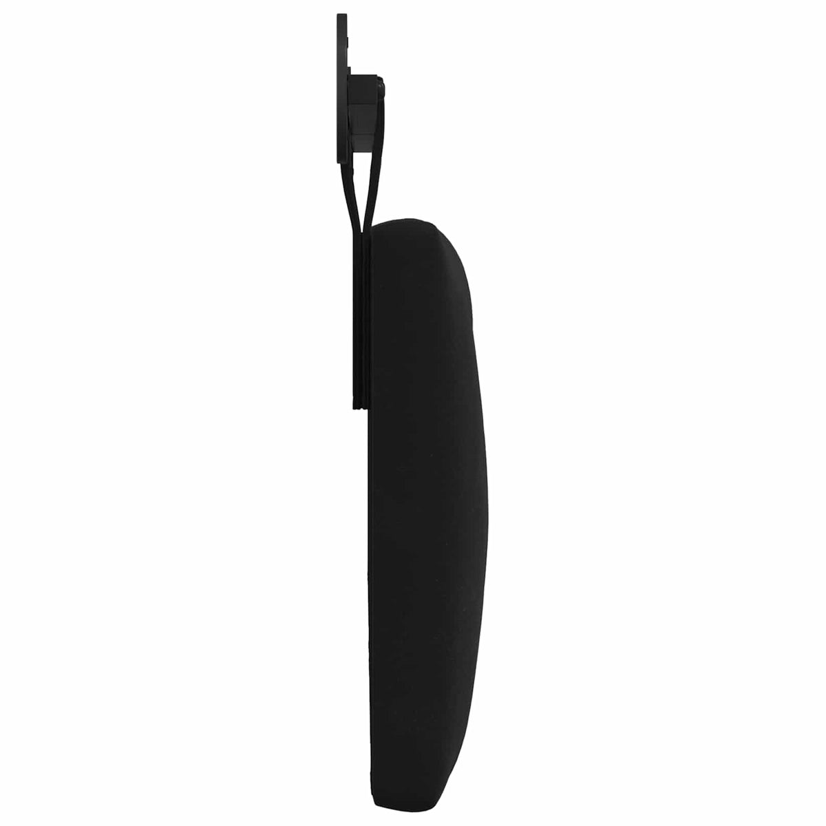 Hanging Headboard with LED Light Black Velvet
