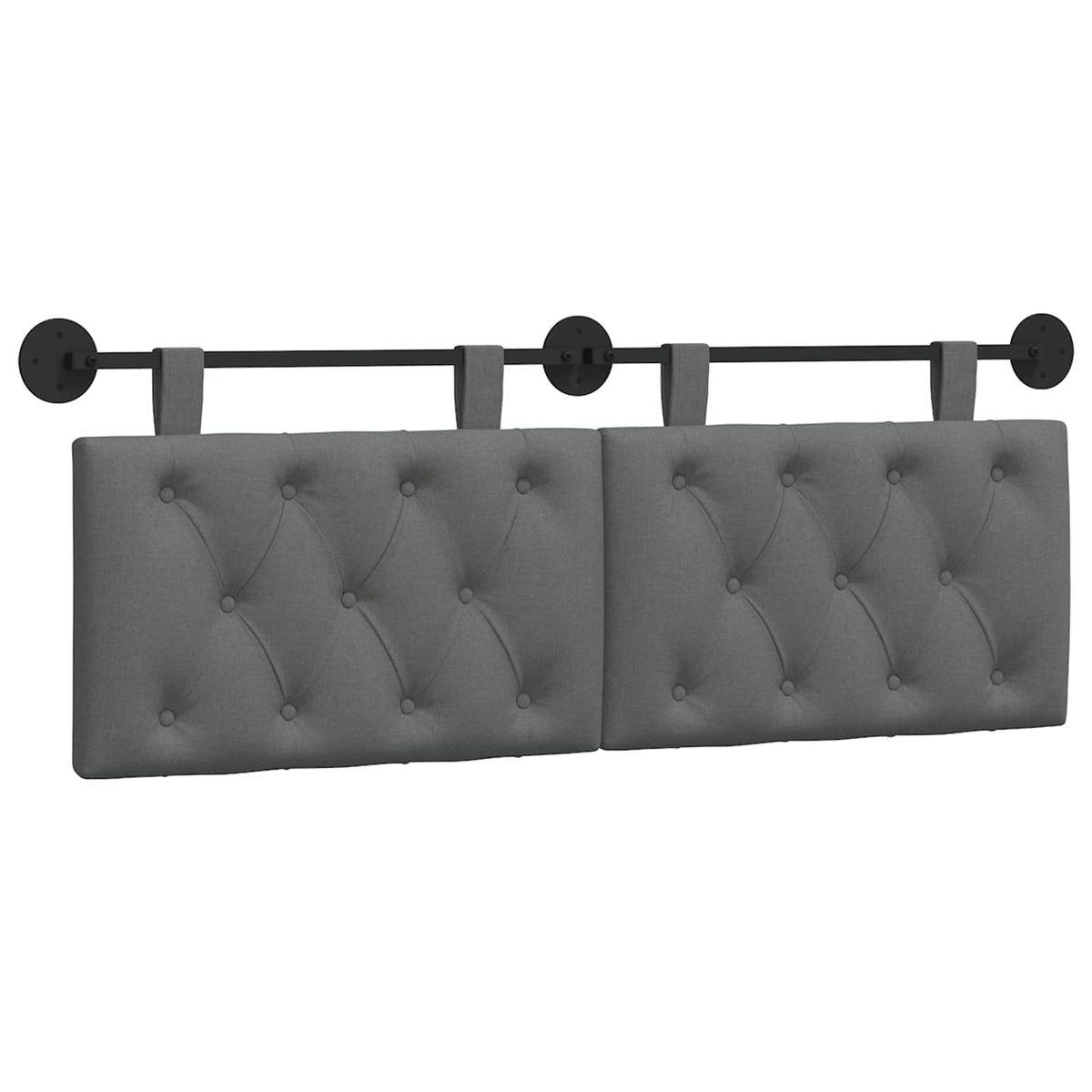Hanging Headboard Dark Grey Fabric