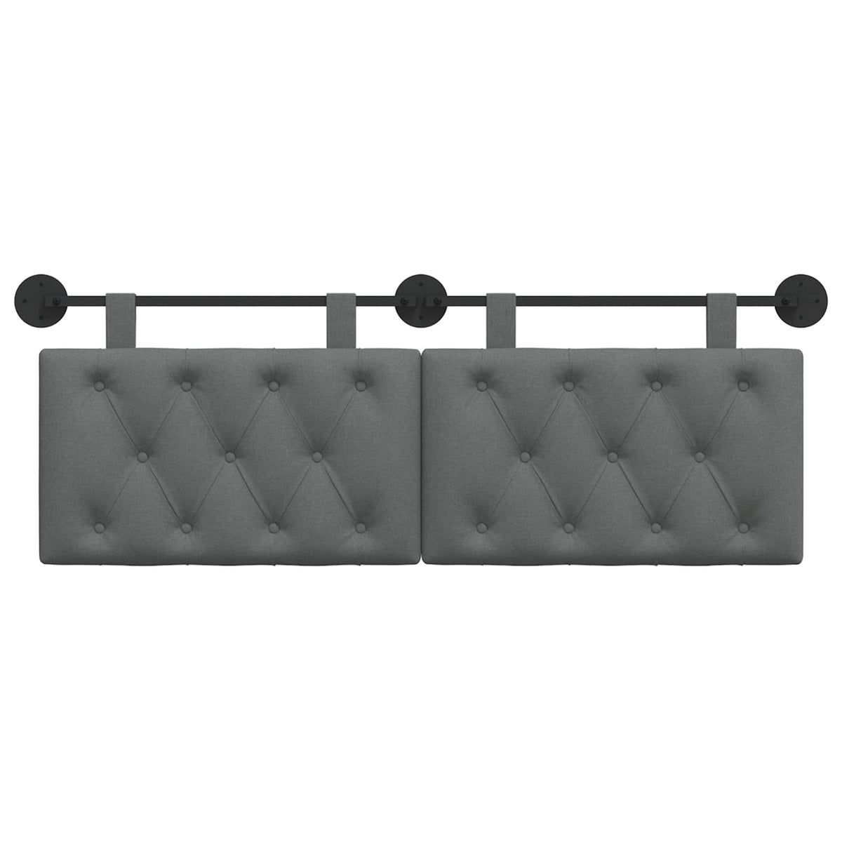 Hanging Headboard Dark Grey Fabric