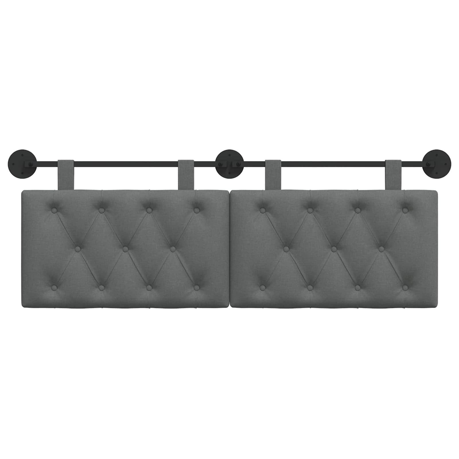 Hanging Headboard Dark Grey Fabric