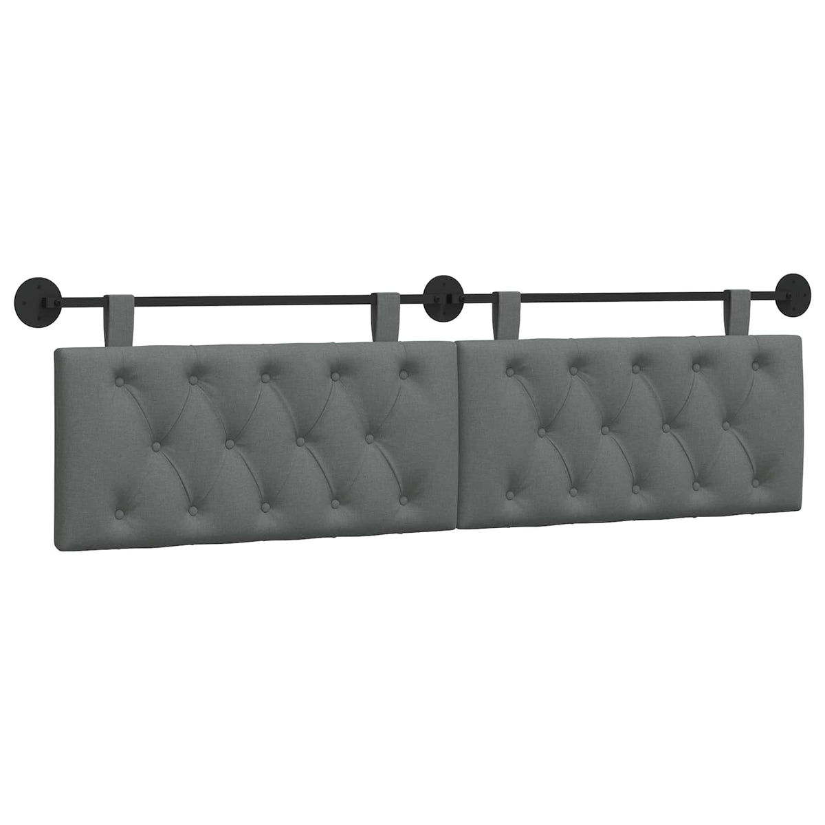 Hanging Headboard Dark Grey Fabric