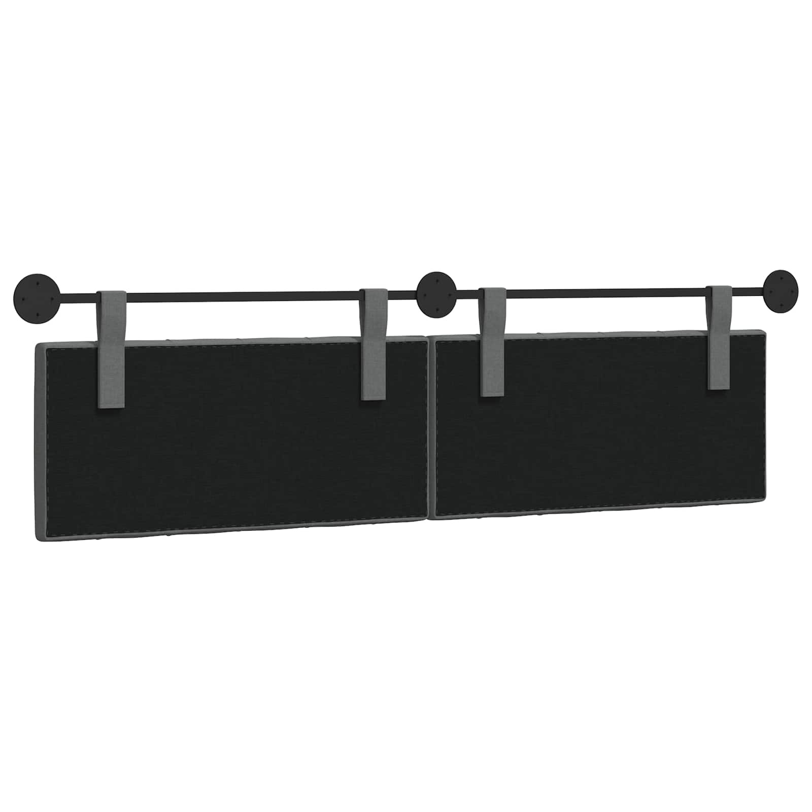 Hanging Headboard Dark Grey Fabric