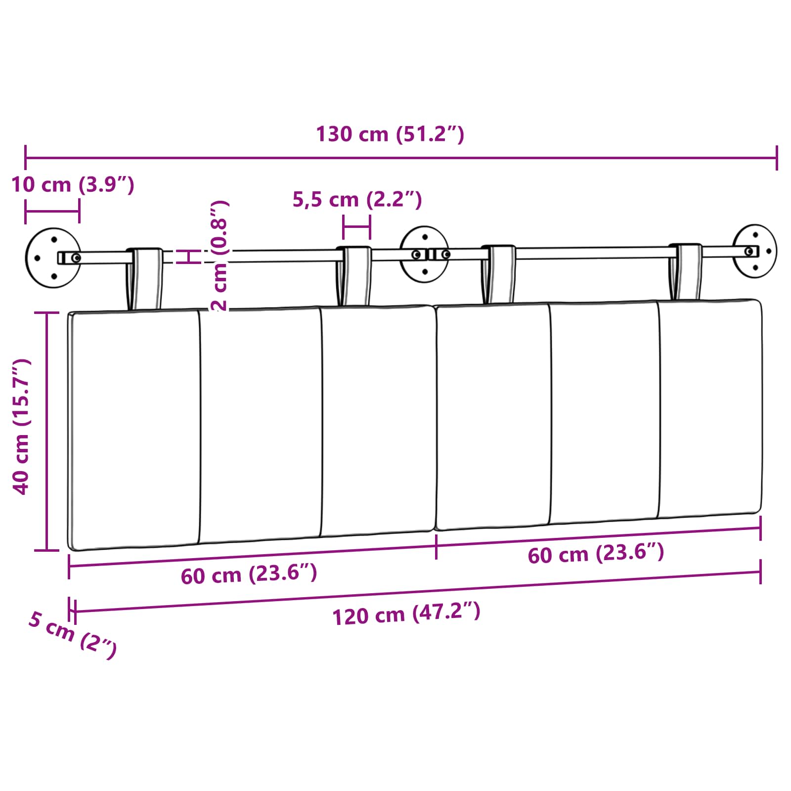 Hanging Headboard Fabric