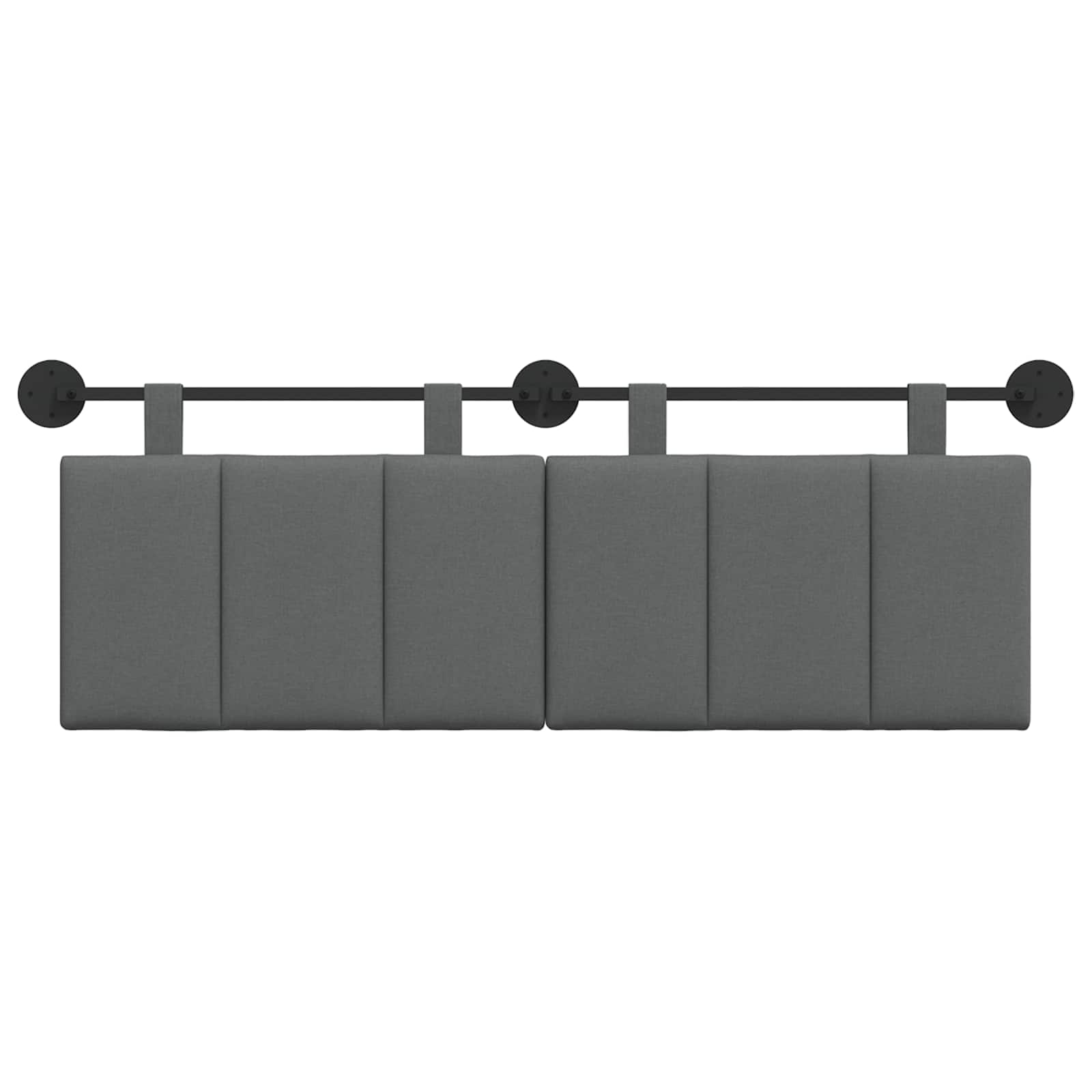 Hanging Headboard Dark Grey Fabric