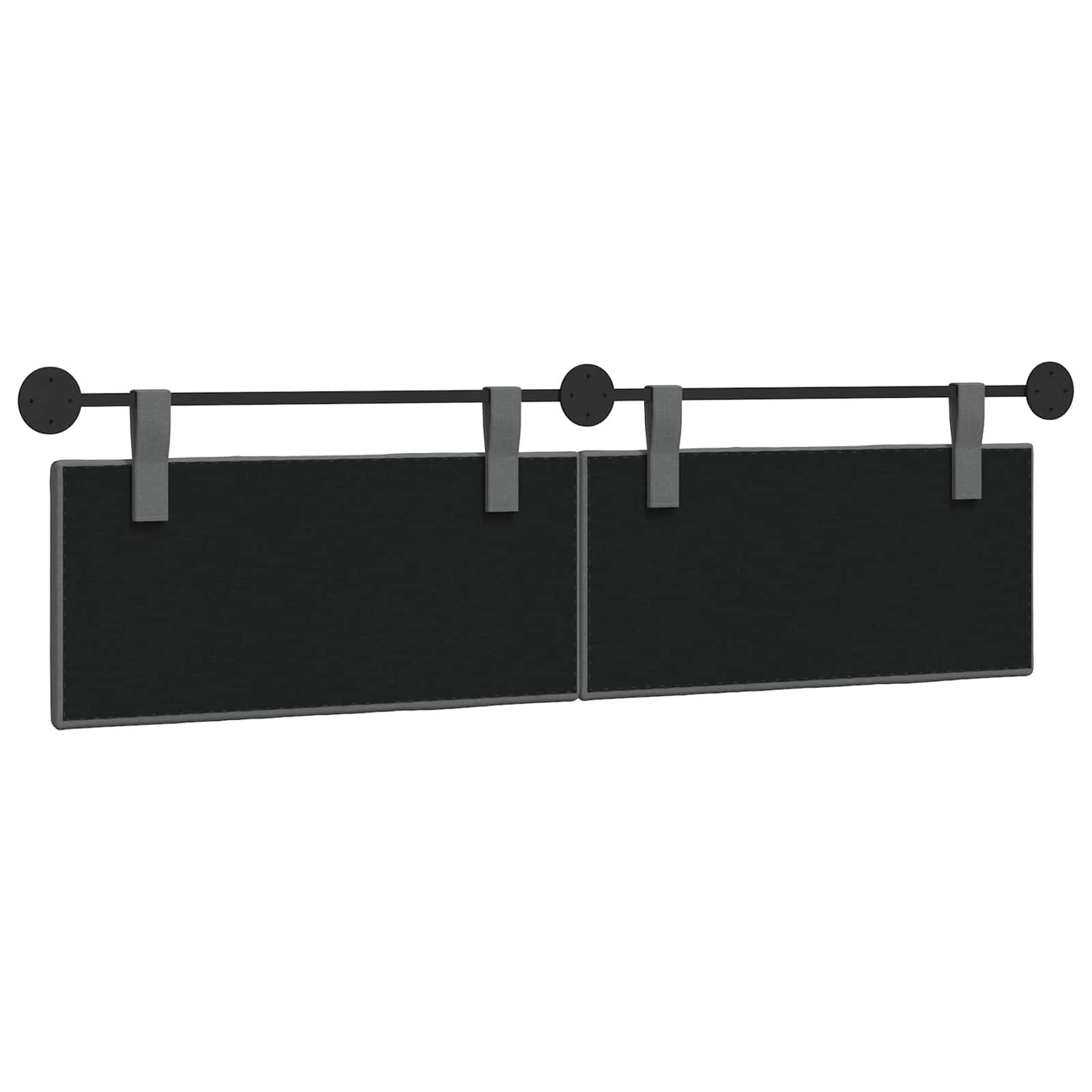 Hanging Headboard Dark Grey Fabric