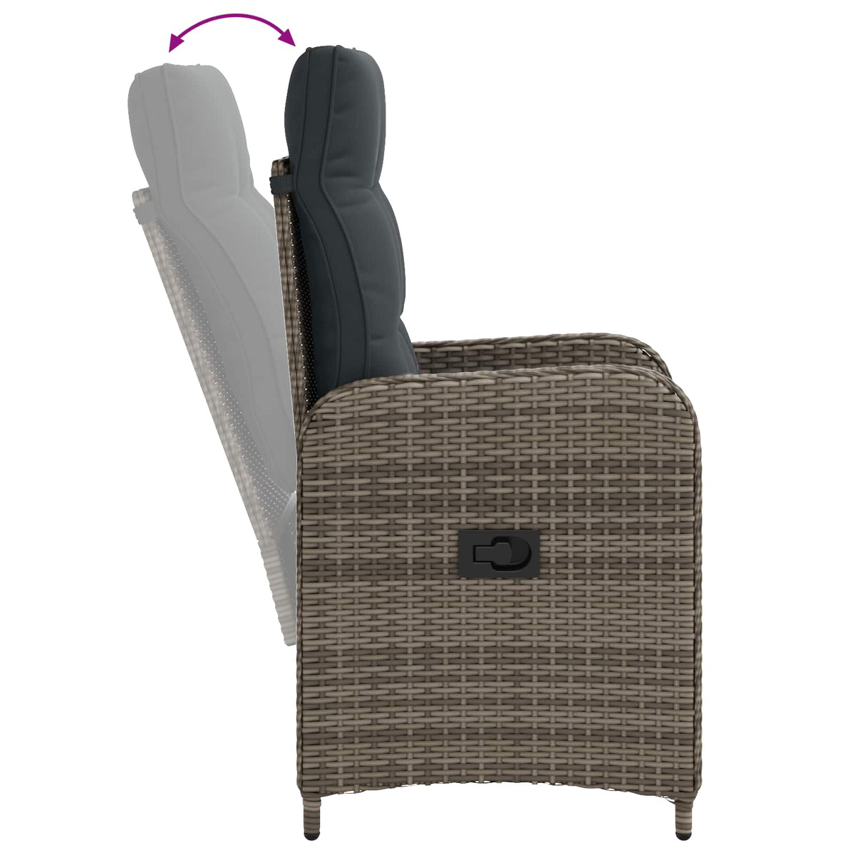 Outdoor Dining Set 5 pcs Light Grey and Dark Grey