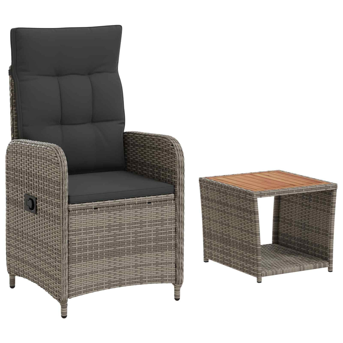 Garden Lounge Set 2 pcs Light Grey and Dark Grey