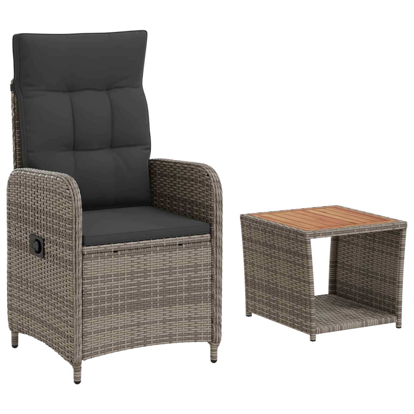 Garden Lounge Set 2 pcs Light Grey and Dark Grey