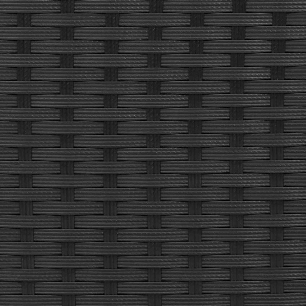 Outdoor Dining Set 5 pcs Black Poly Rattan