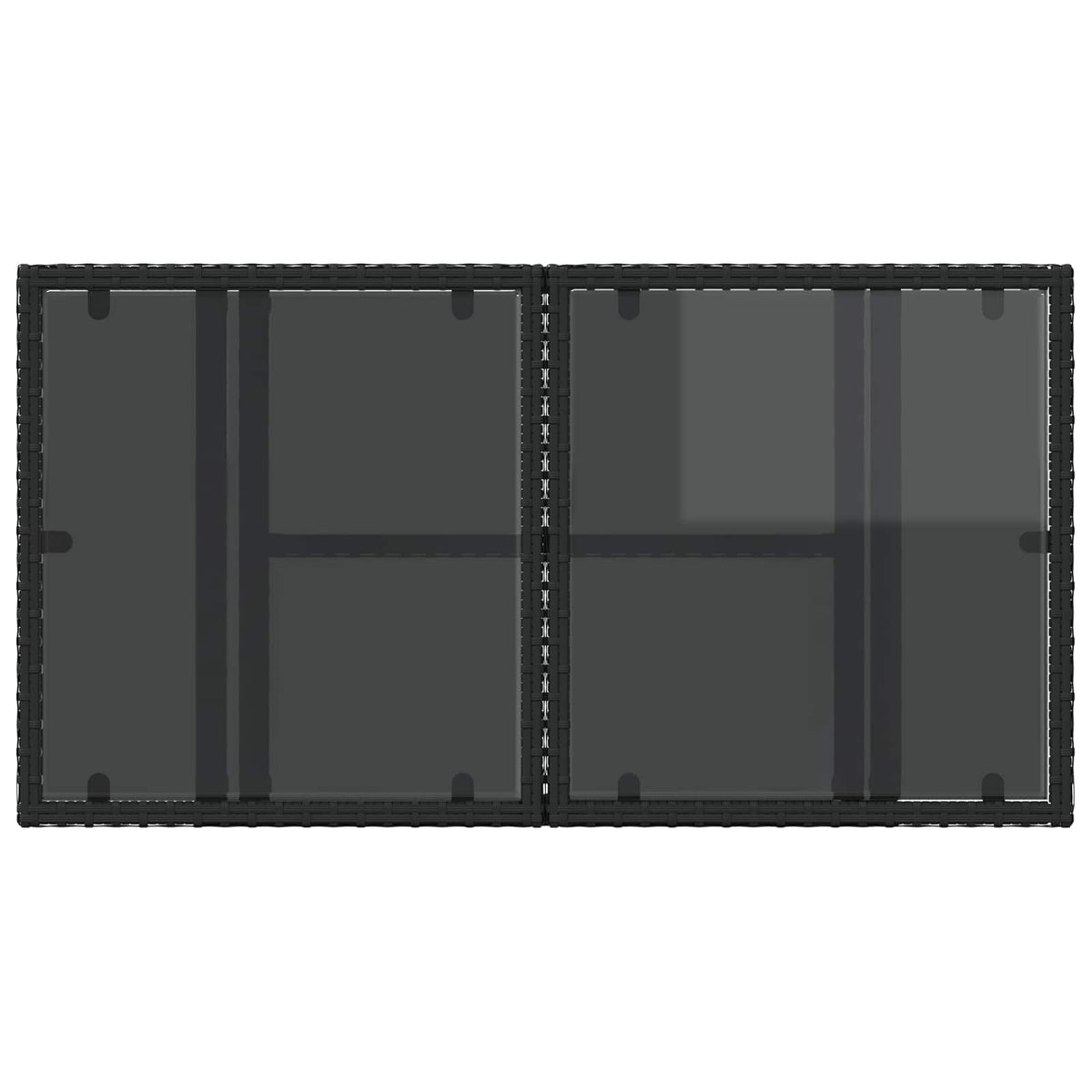 Outdoor Dining Set 5 pcs Black Poly Rattan