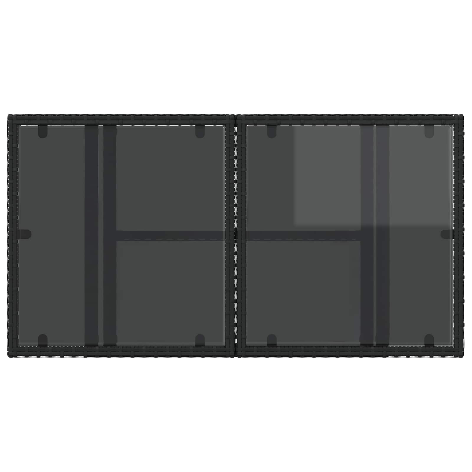 Outdoor Dining Set 5 pcs Black Poly Rattan