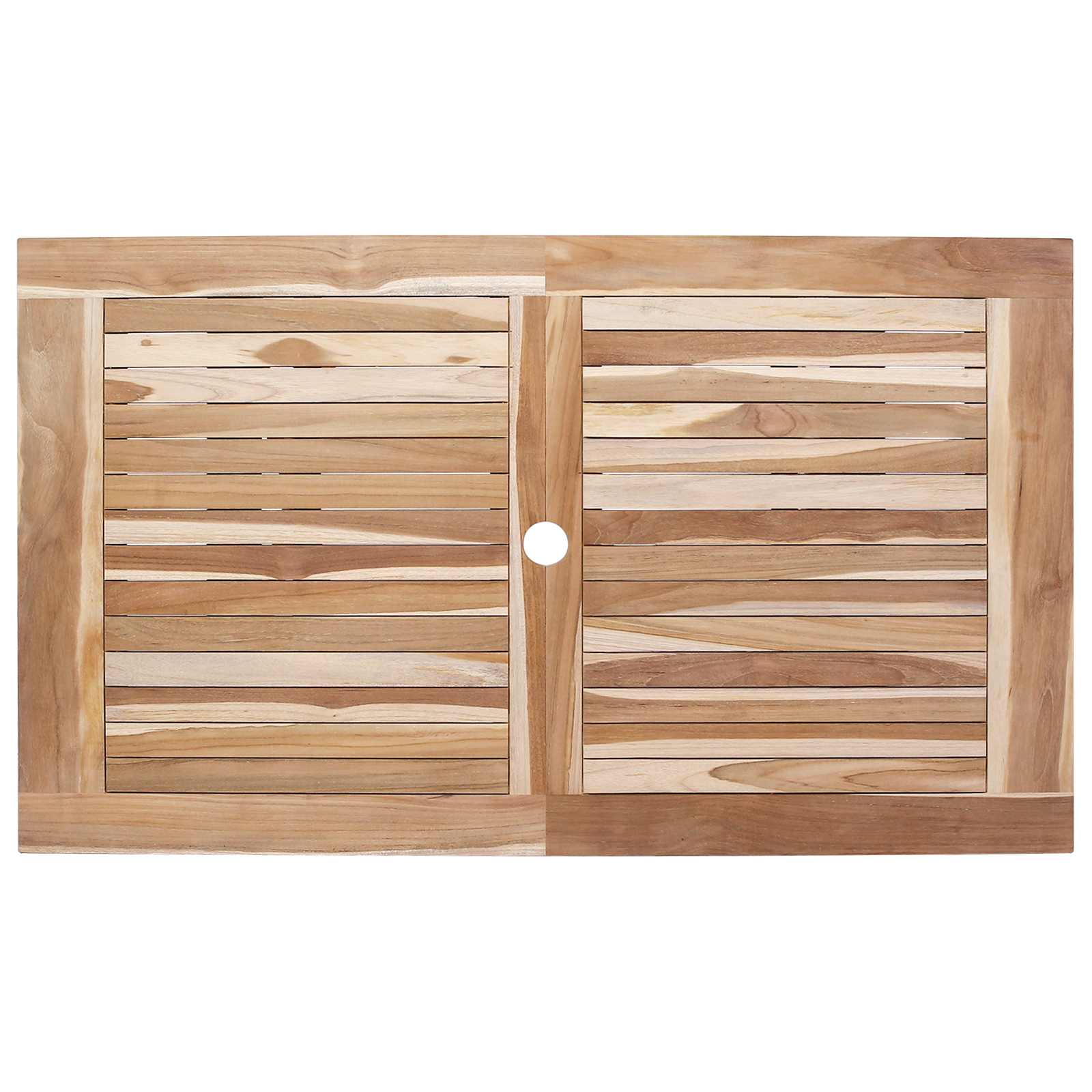Folding Garden Table Natural 120 x 70 x 75.5 cm Solid Teak Wood