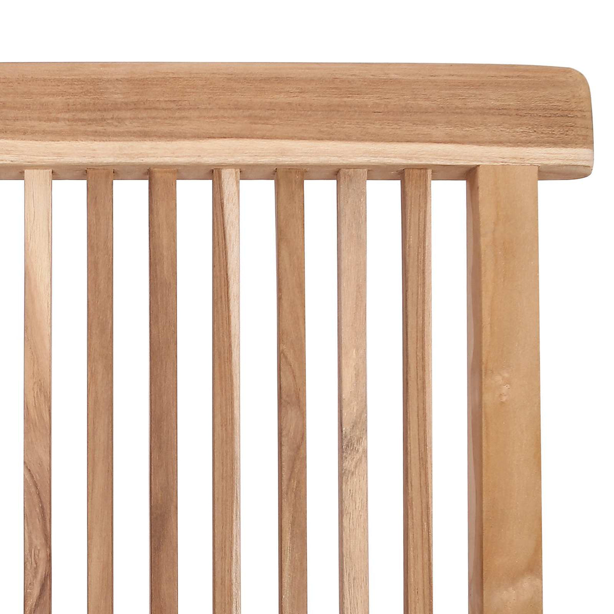 Folding Garden Chair 2 pcs Natural Solid Teak Wood