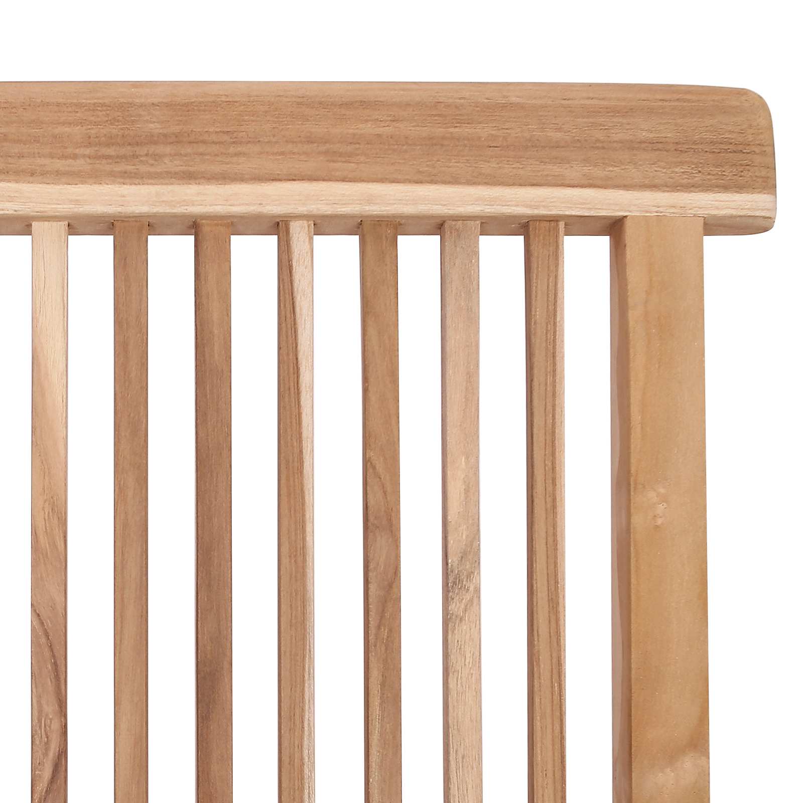 Folding Garden Chair 2 pcs Natural Solid Teak Wood