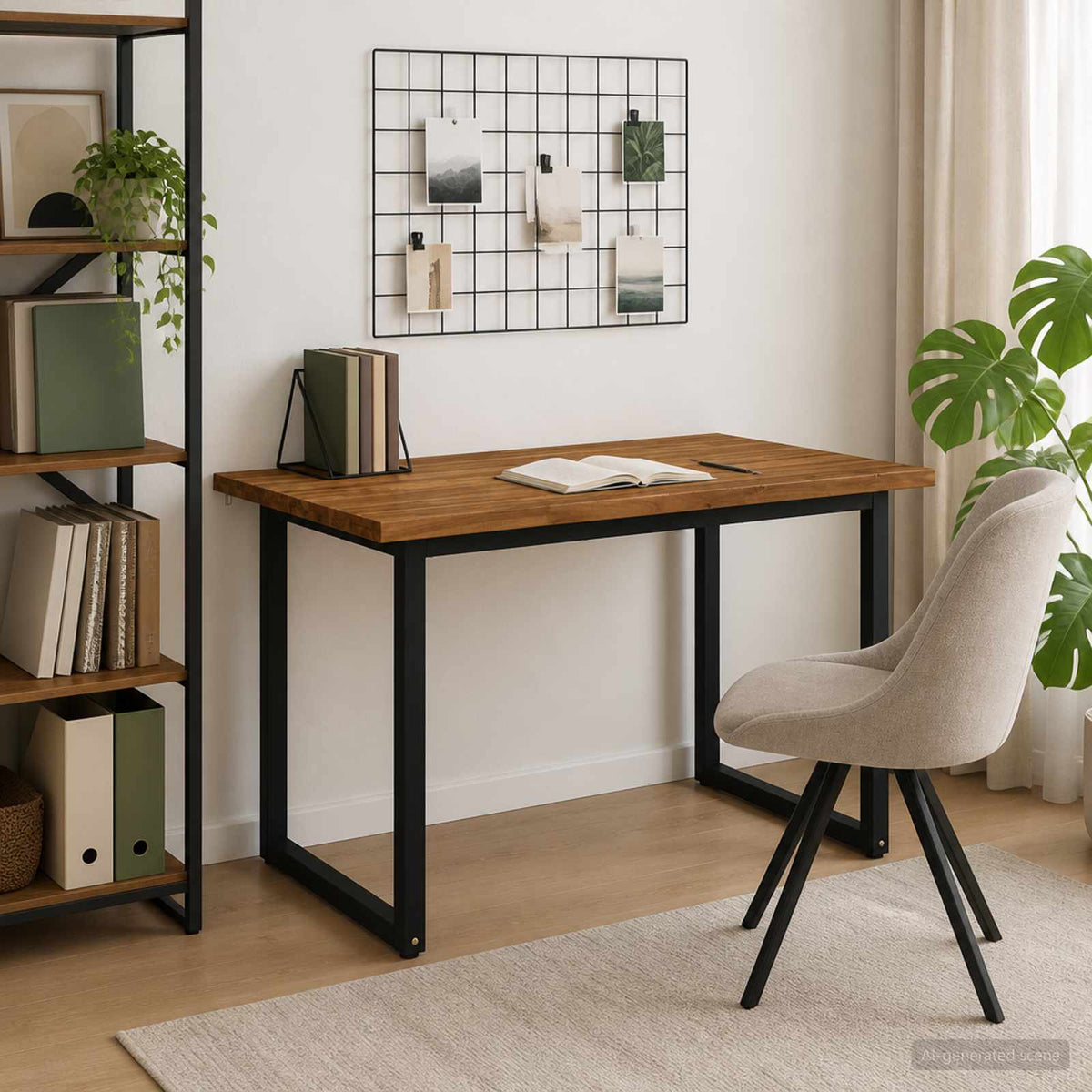 live edge dining table 110 x 55 x 75 cm Solid Acacia Wood