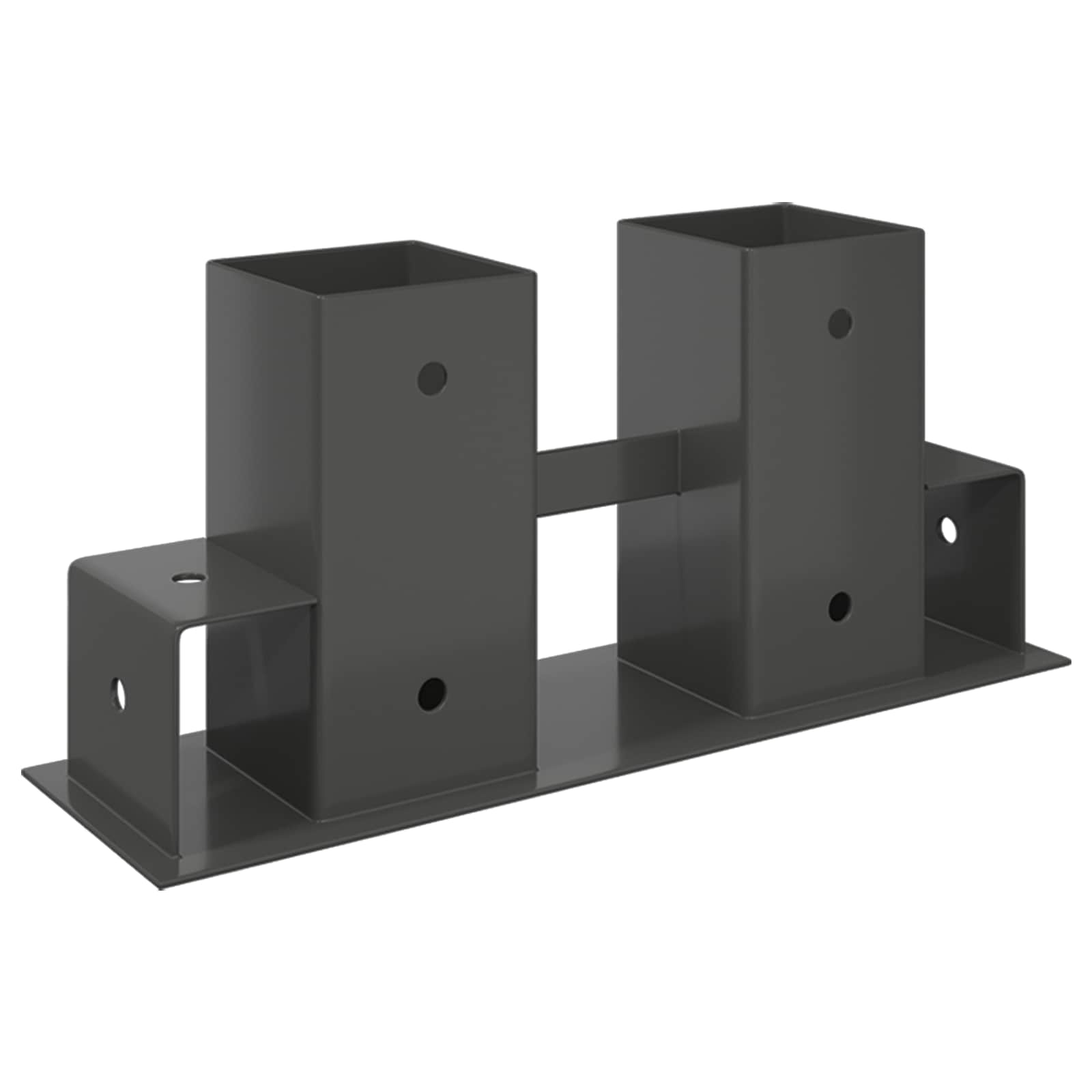 Firewood Stack Aid 12 pcs Anthracite 34 x 10 x 15 cm Steel