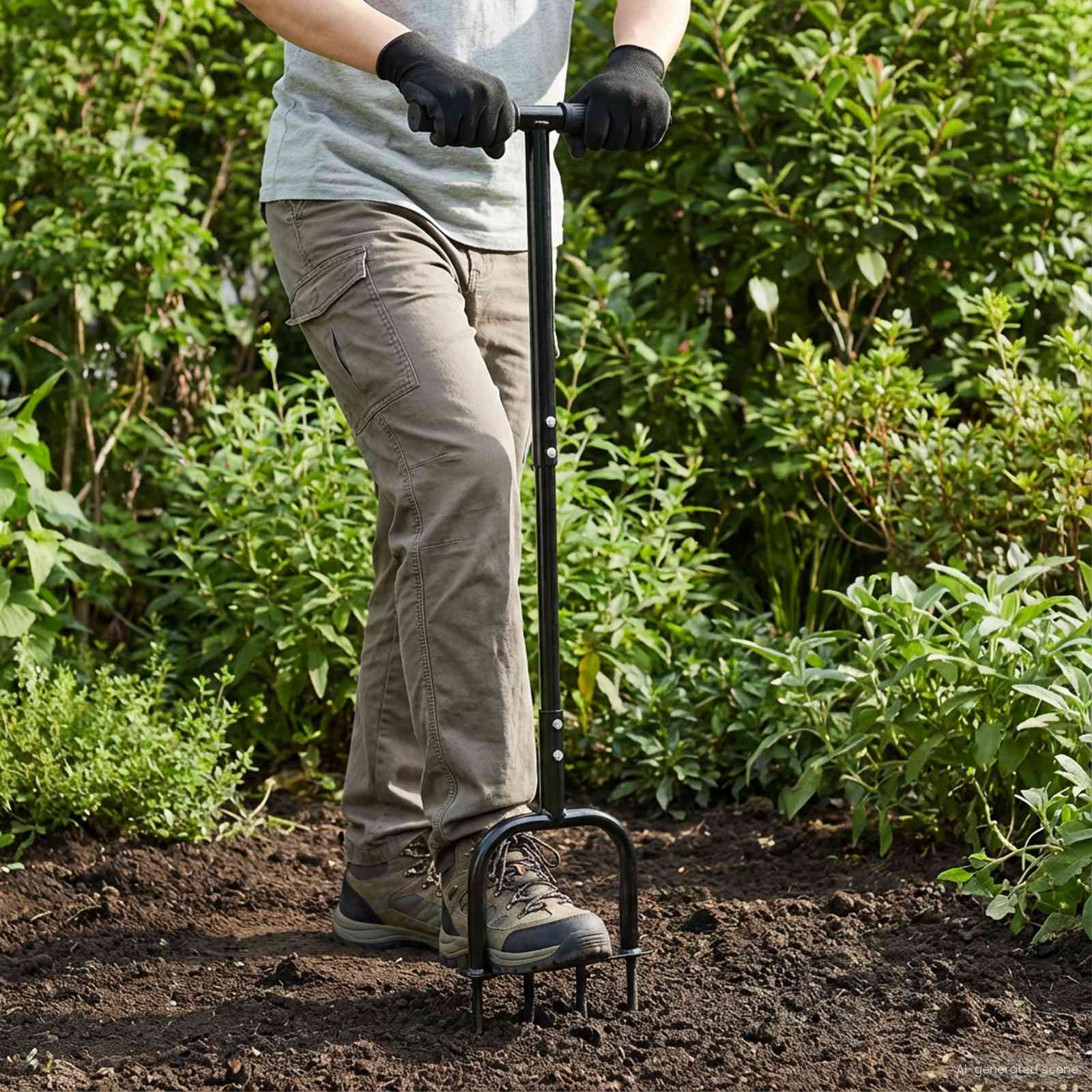 Lawn Aerator Tool Black 95 x 27 cm Plastic