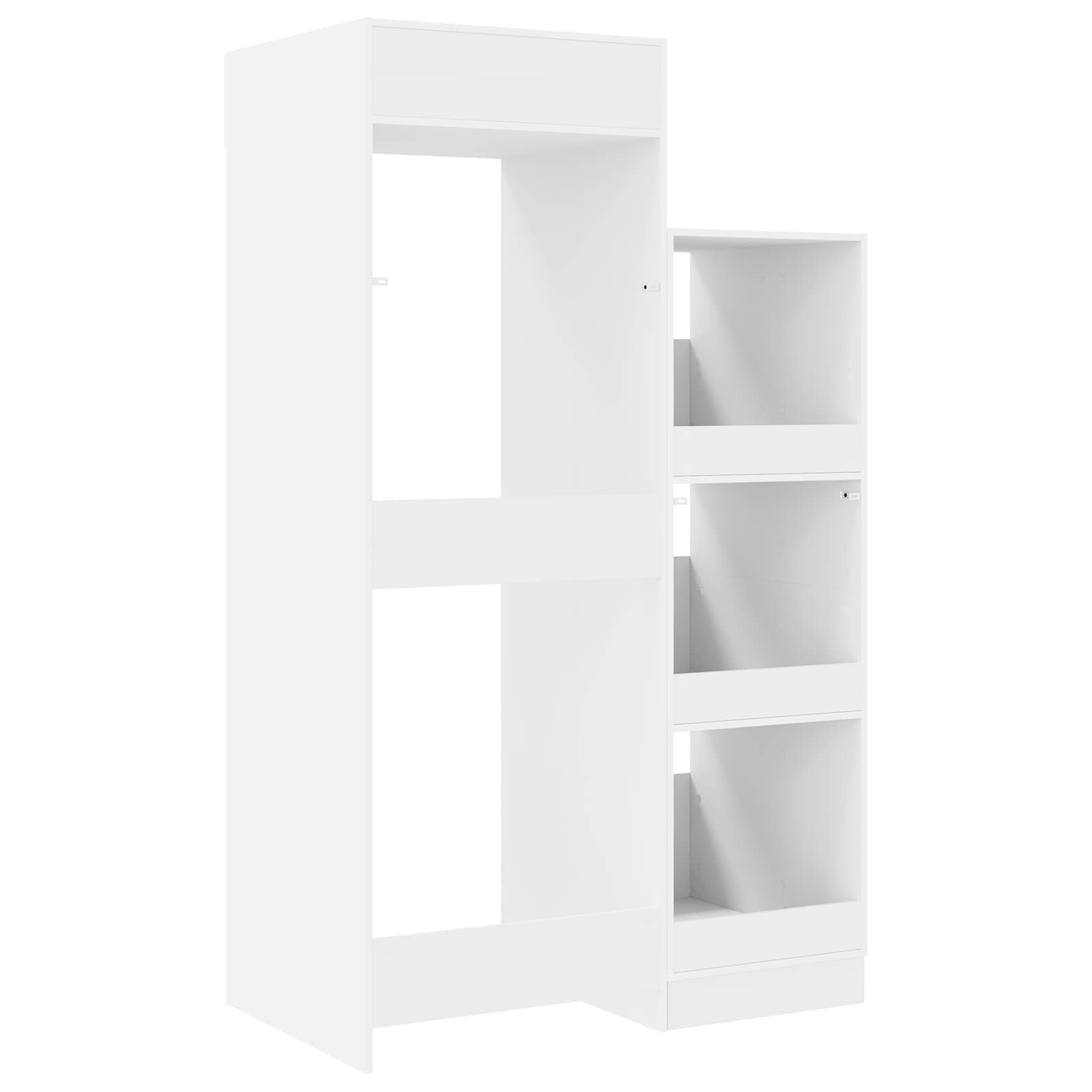 Laundry Cabinet Set with Storage 2 pcs White Engineered wood