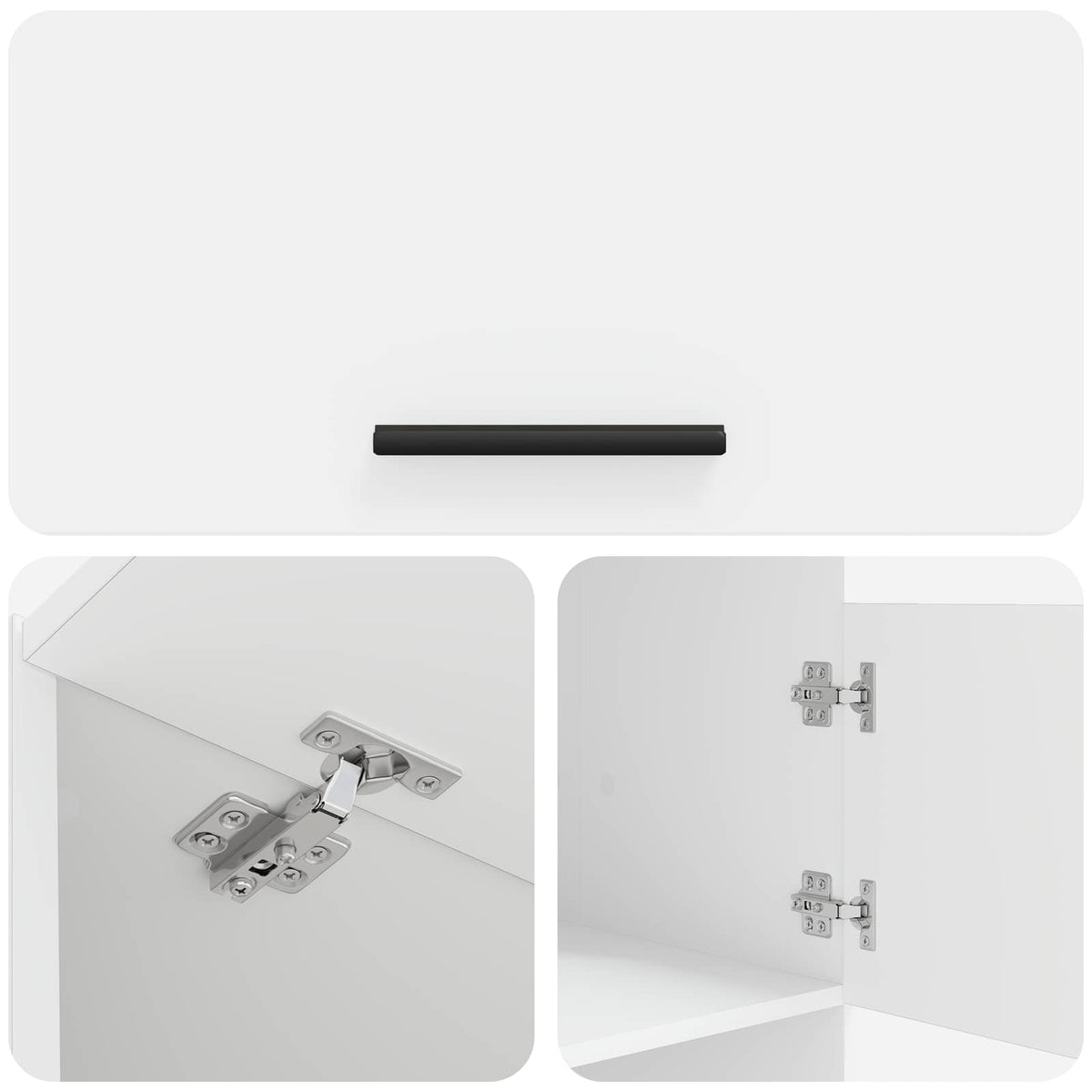 Laundry Cabinet Set with Storage 2 pcs White Engineered wood