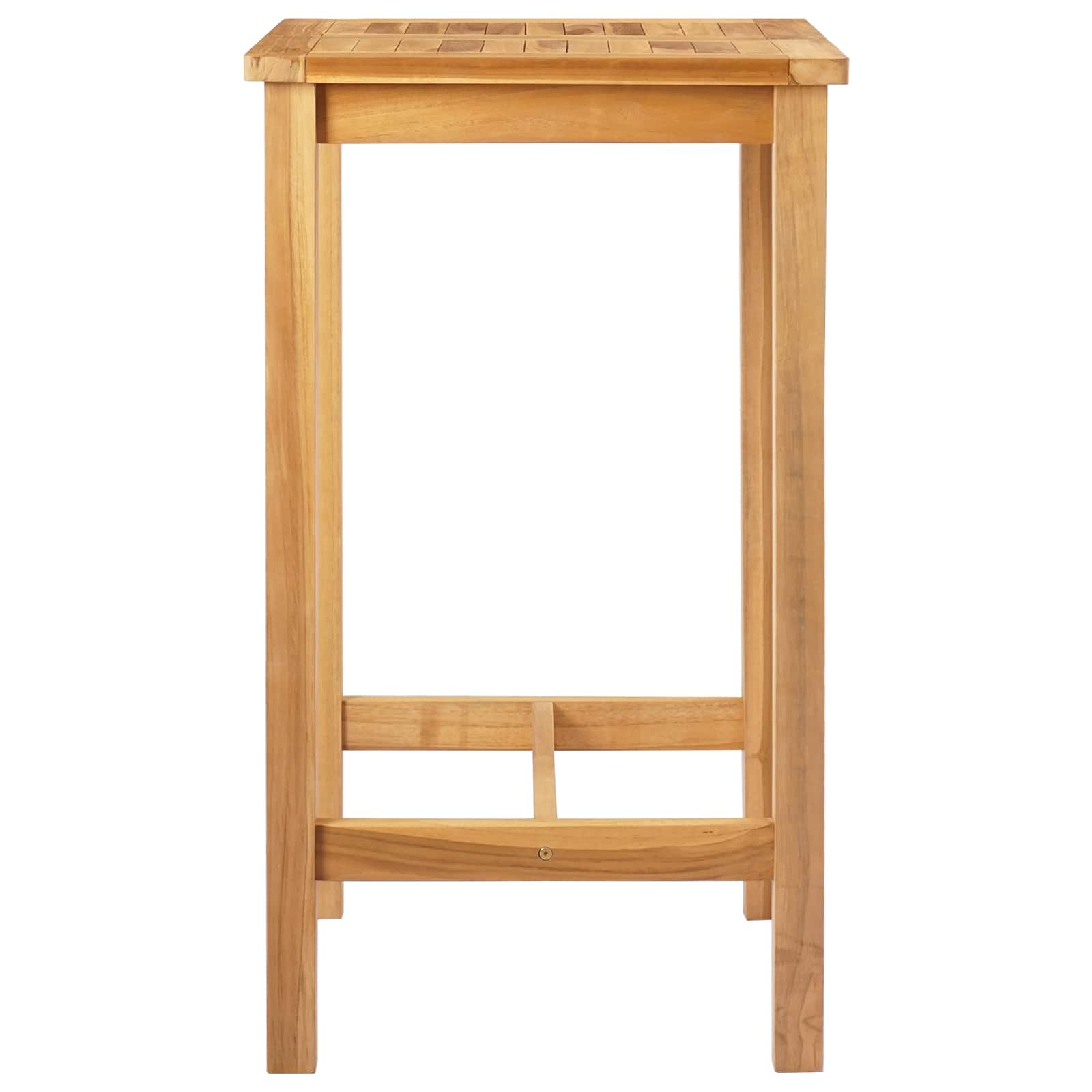 Bar Table Natural 60 x 60 x 105 cm Solid Teak