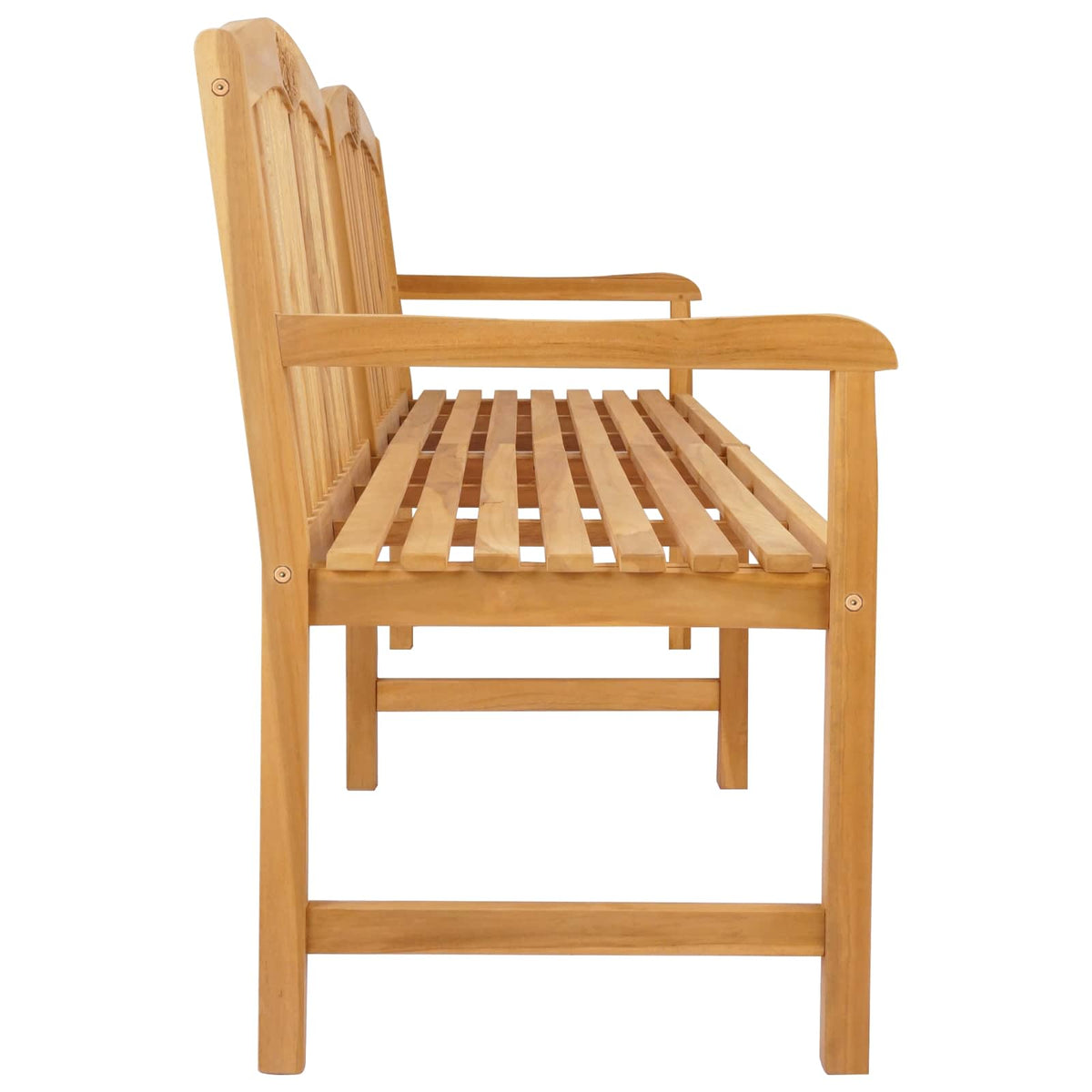 Handcarved Rose Bench Natural 228 x 60 x 90 cm Solid Teak Wood