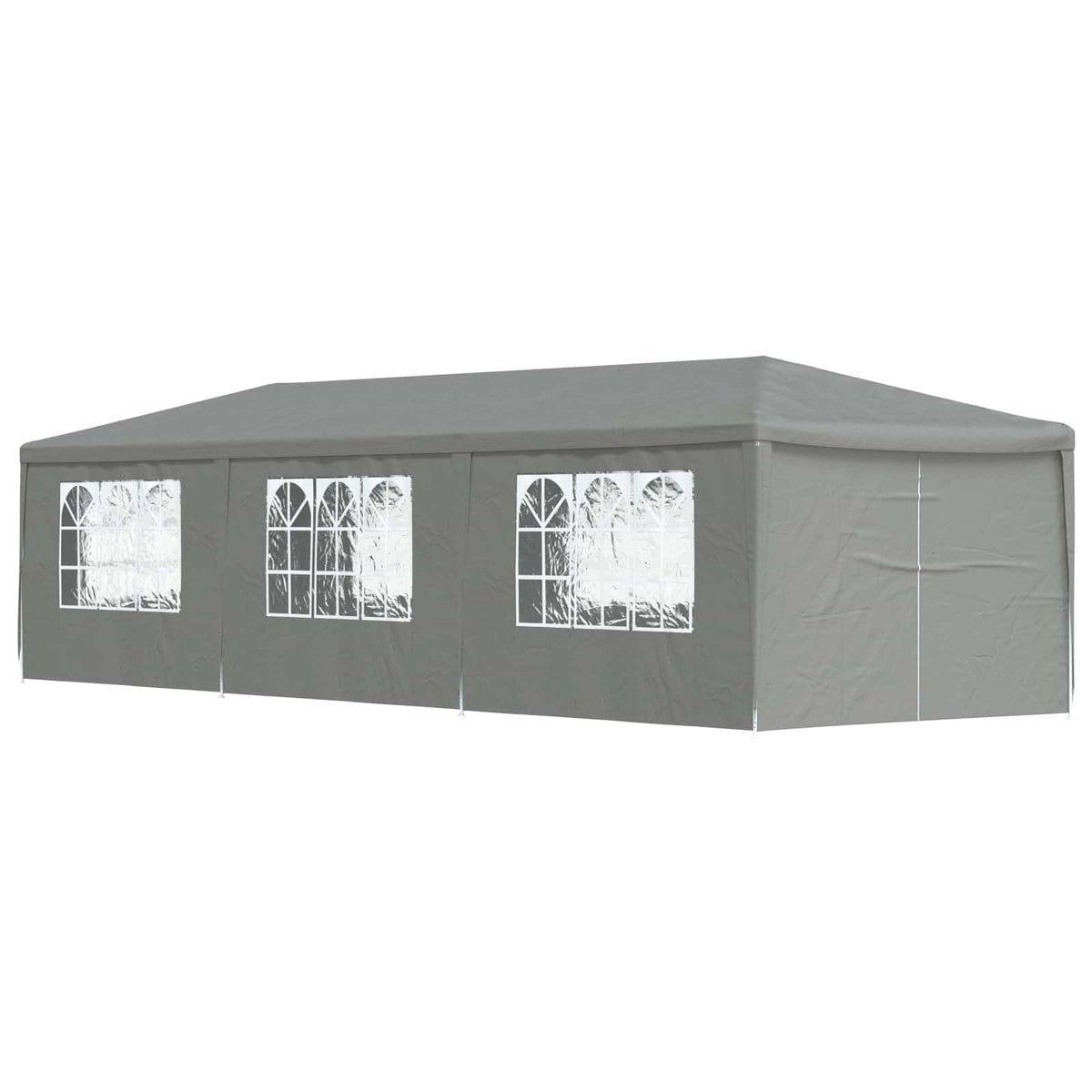 Party Tent 900 x 300 x 255 cm Light Grey PE and Steel