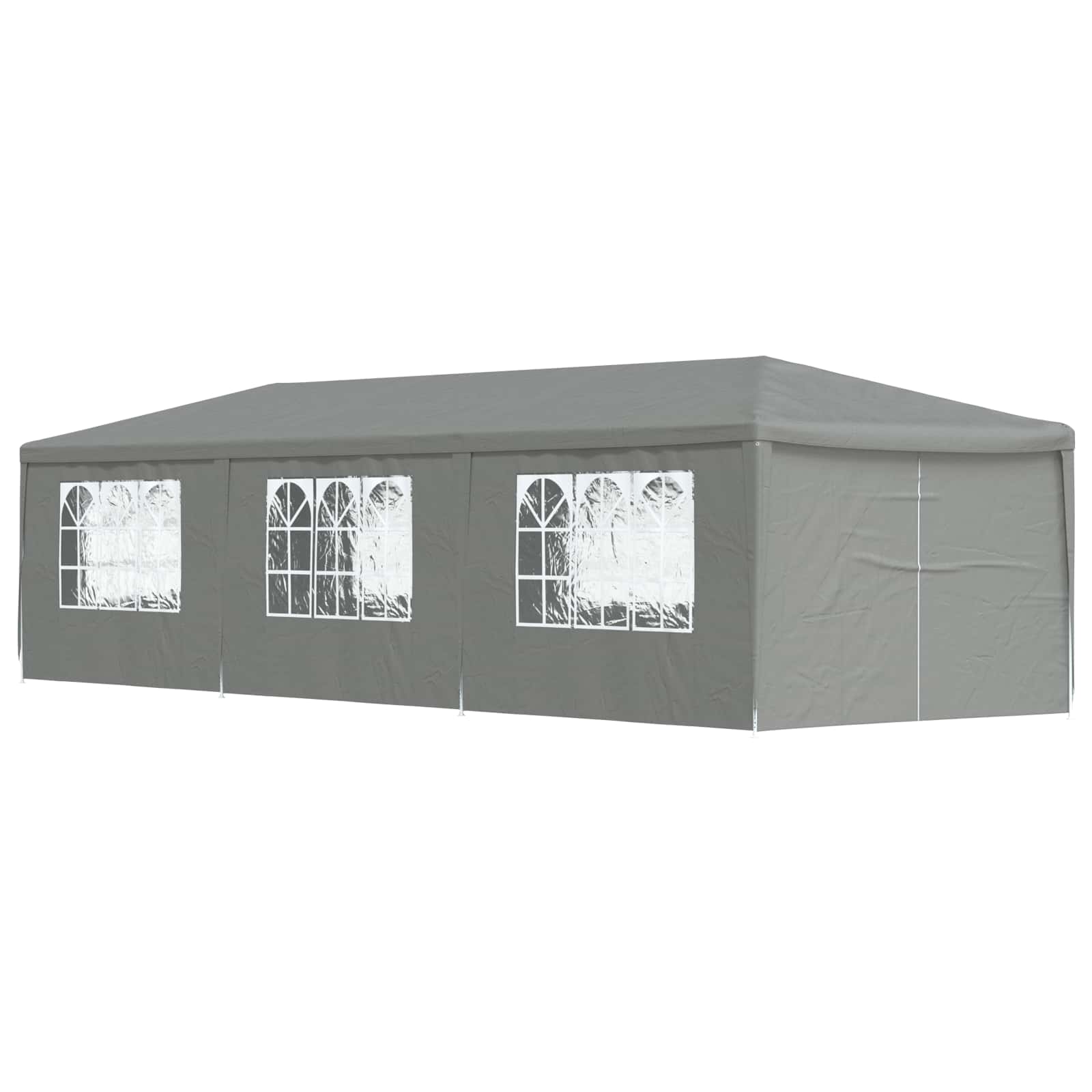 Party Tent 900 x 300 x 255 cm Light Grey PE and Steel