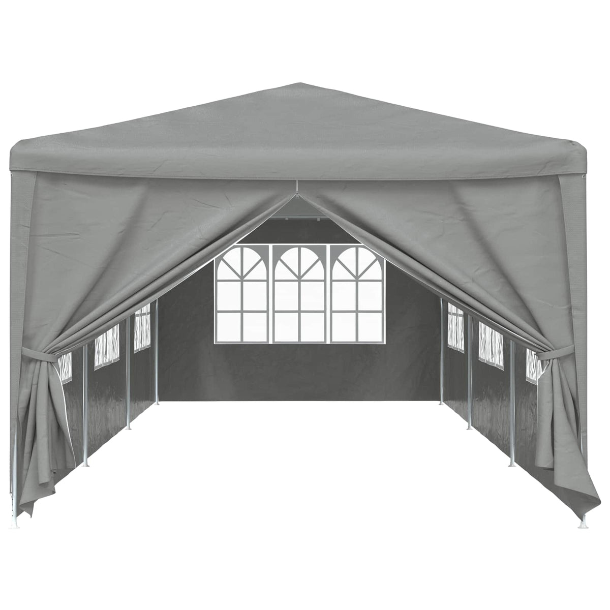 Party Tent 900 x 300 x 255 cm Light Grey PE and Steel