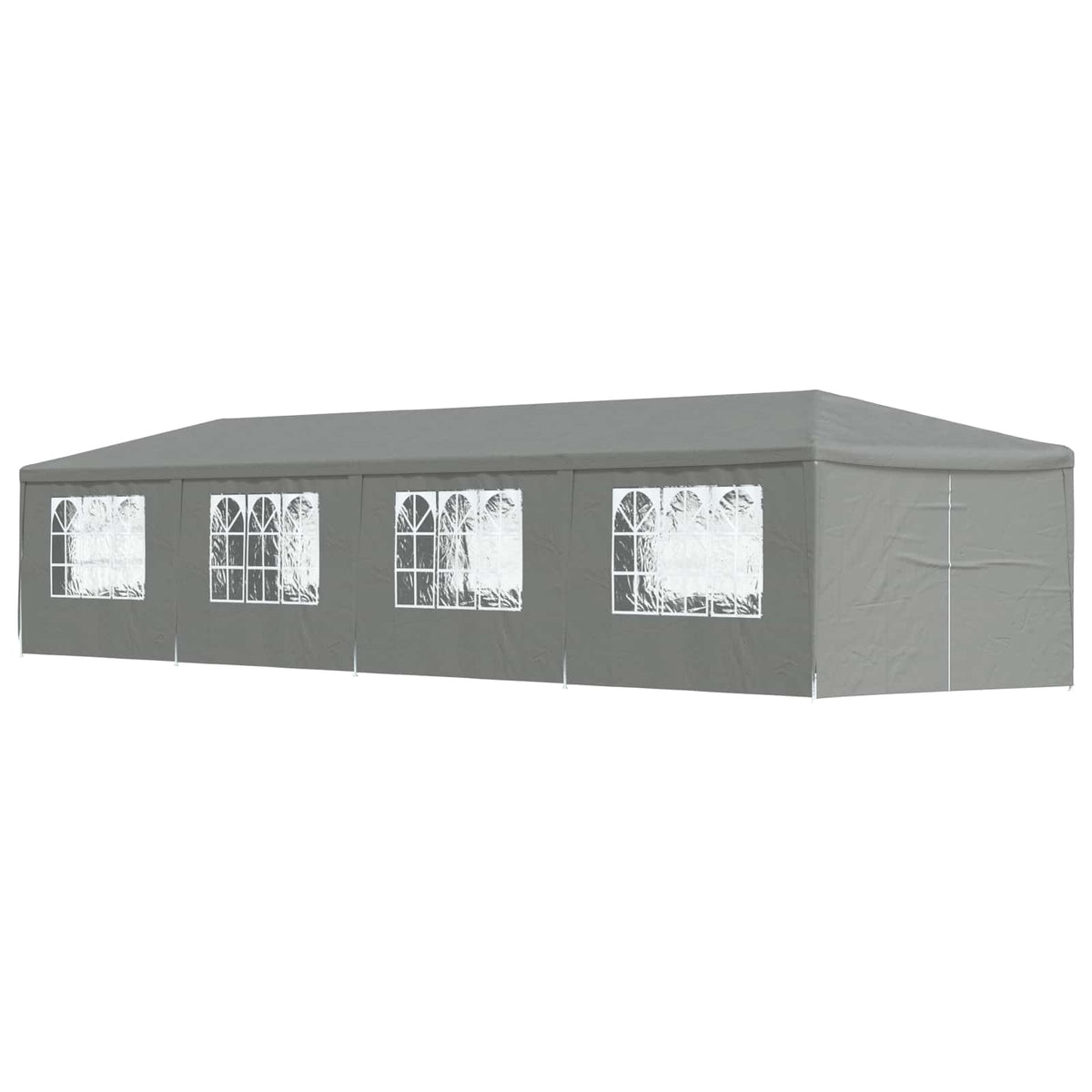 Party Tent 1200 x 300 x 255 cm Light Grey PE and Steel