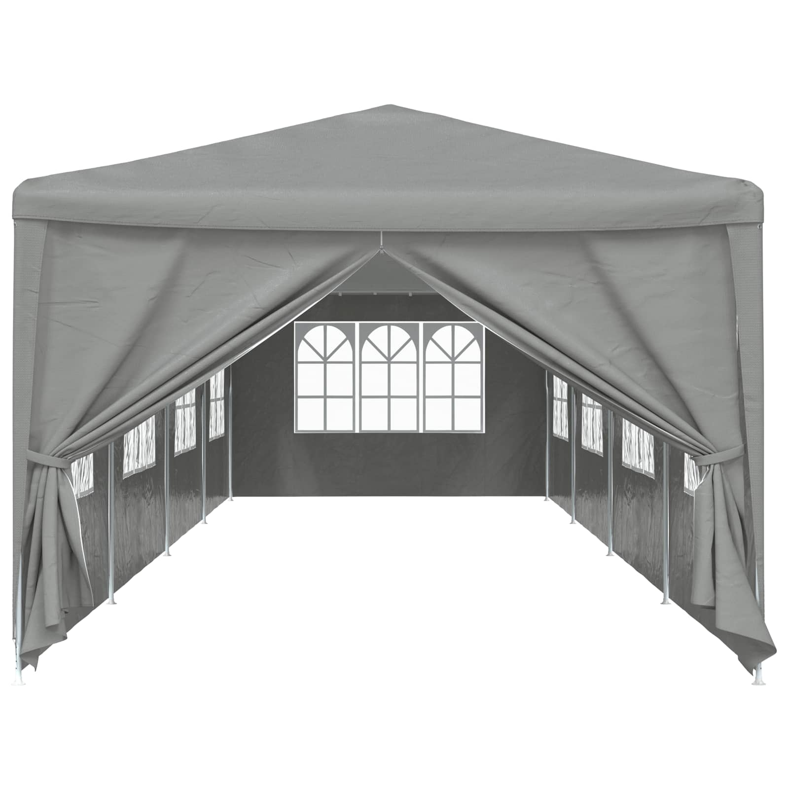 Party Tent 1200 x 300 x 255 cm Light Grey PE and Steel