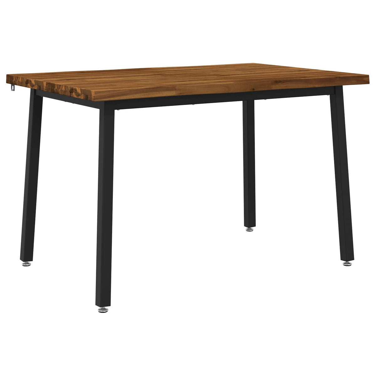 110 x 55 x 75 cm Solid Acacia Wood Natural and Black