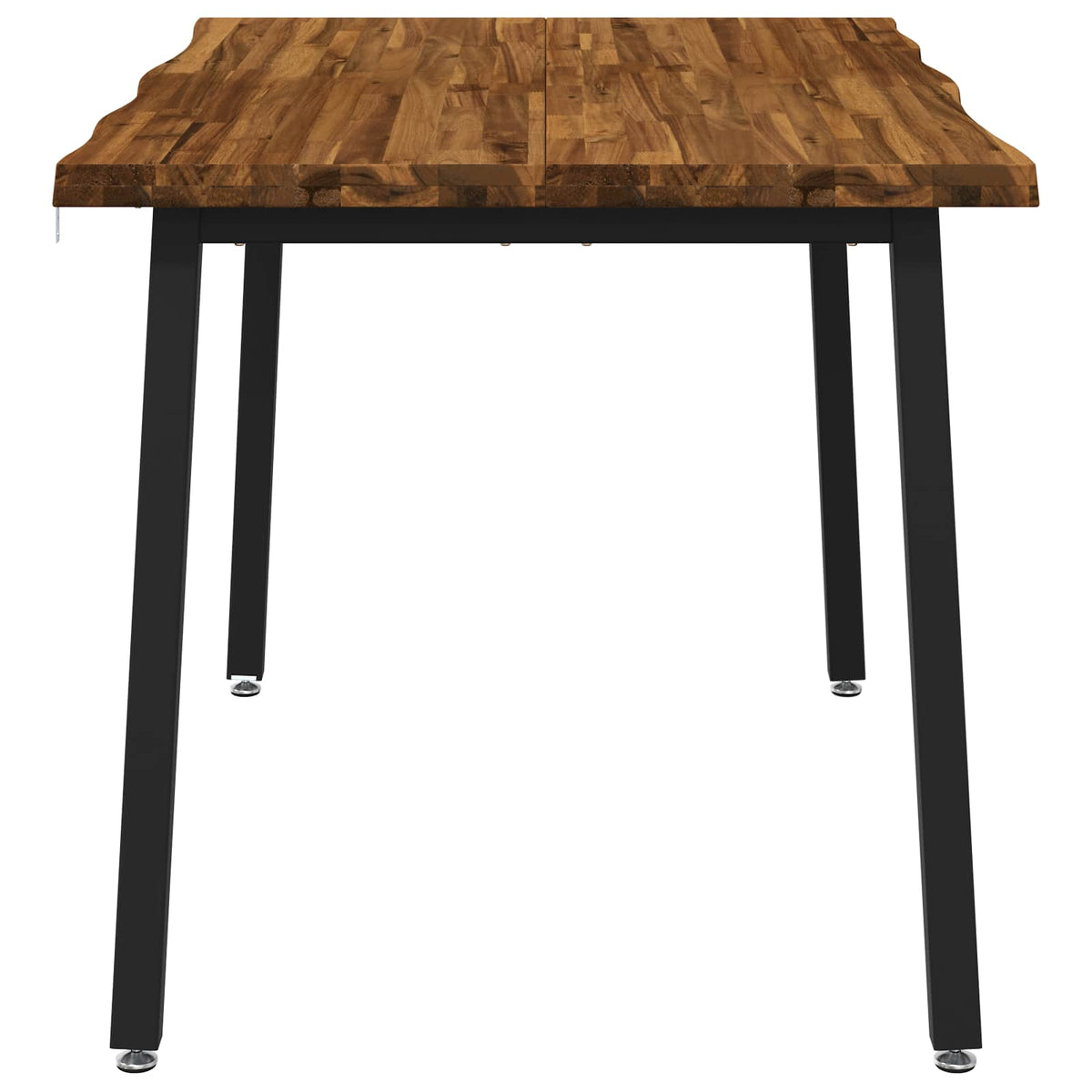 110 x 55 x 75 cm Solid Acacia Wood Natural and Black
