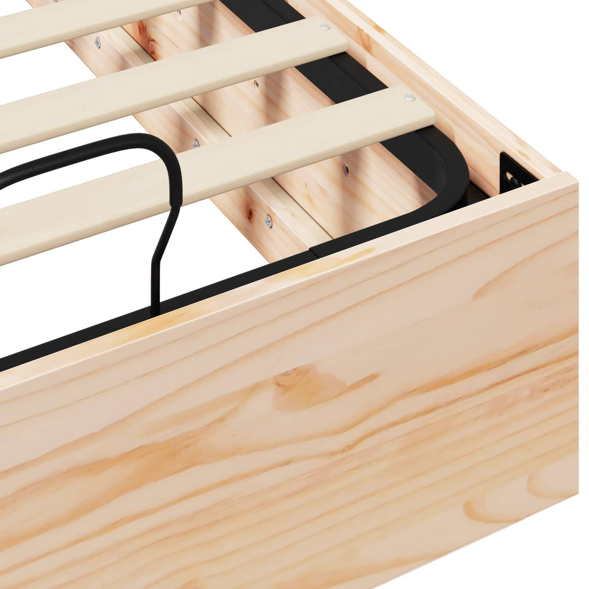 Ottoman Bed Frame Natural 90 x 190 cm Solid Pine Wood