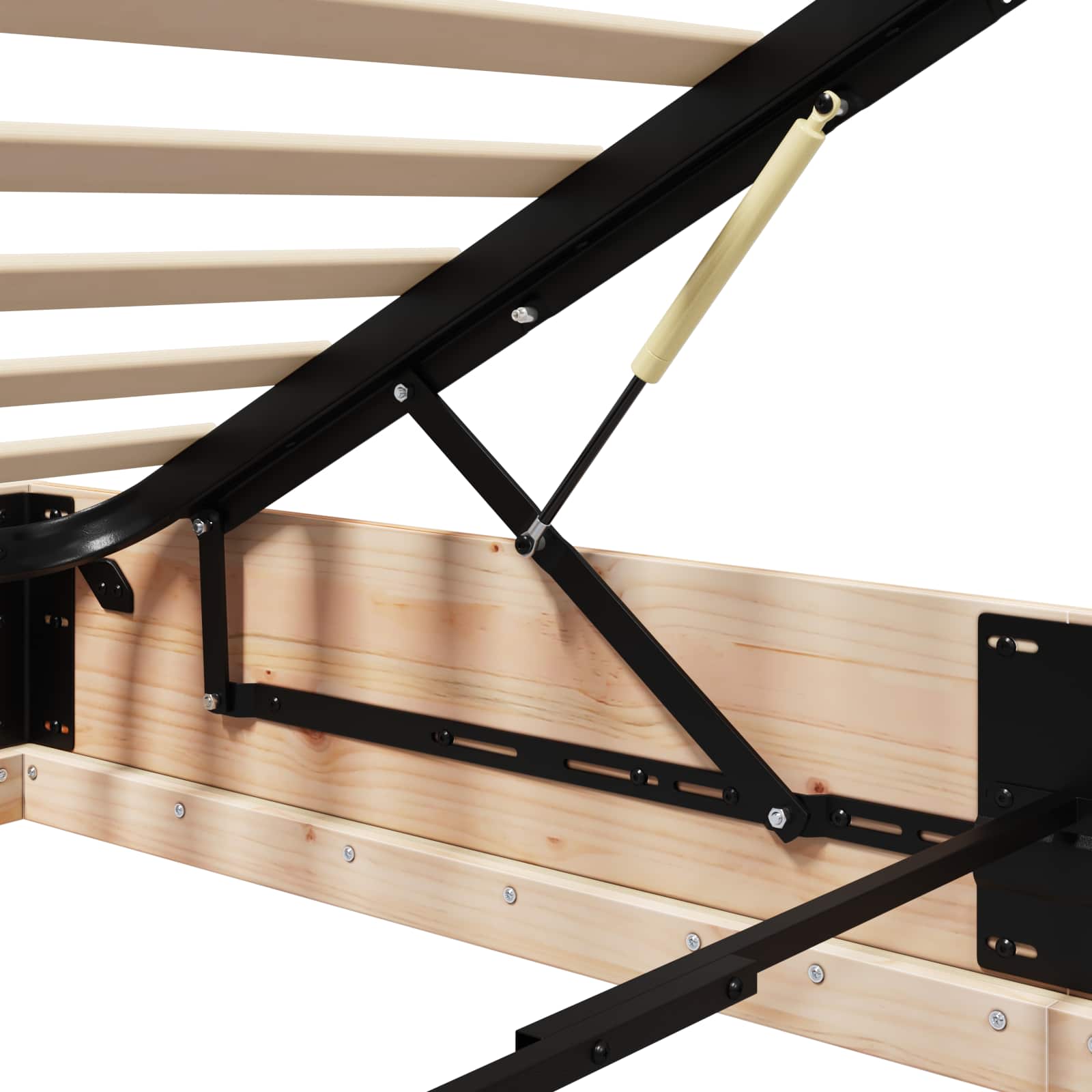 Ottoman Bed Frame Natural 90 x 190 cm Solid Pine Wood
