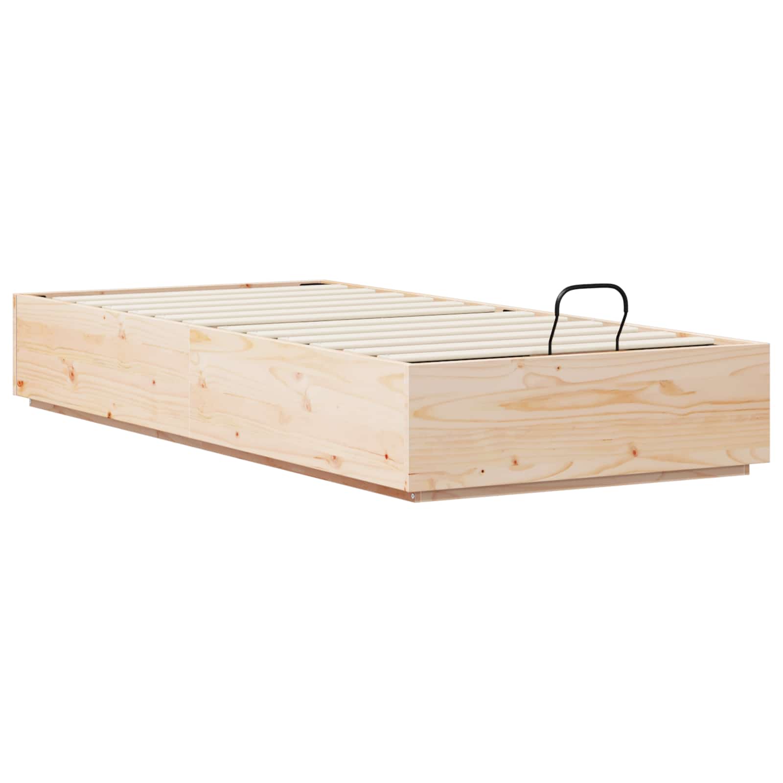 Ottoman Bed Frame Natural 90 x 190 cm Solid Pine Wood