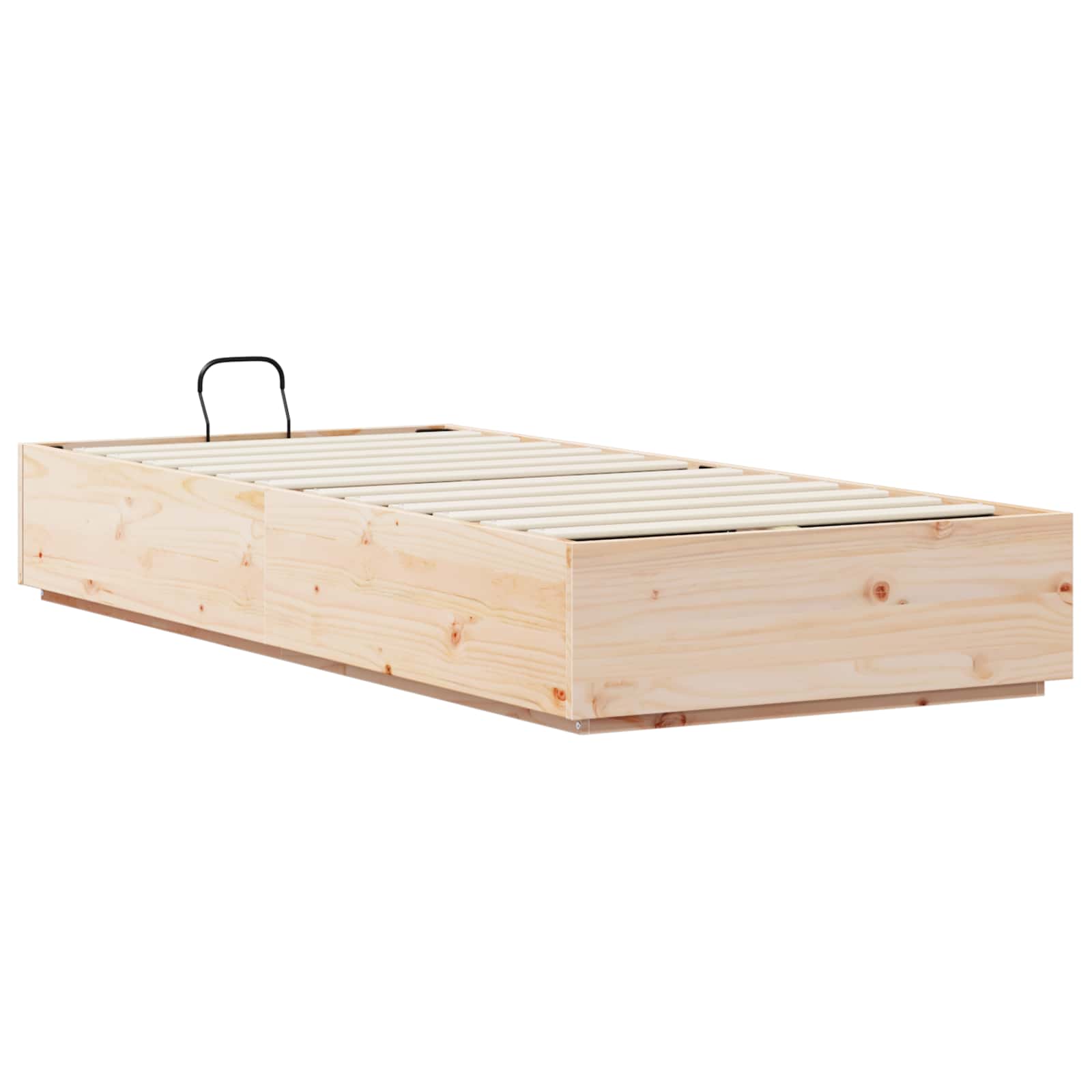 Ottoman Bed Frame Natural 90 x 190 cm Solid Pine Wood
