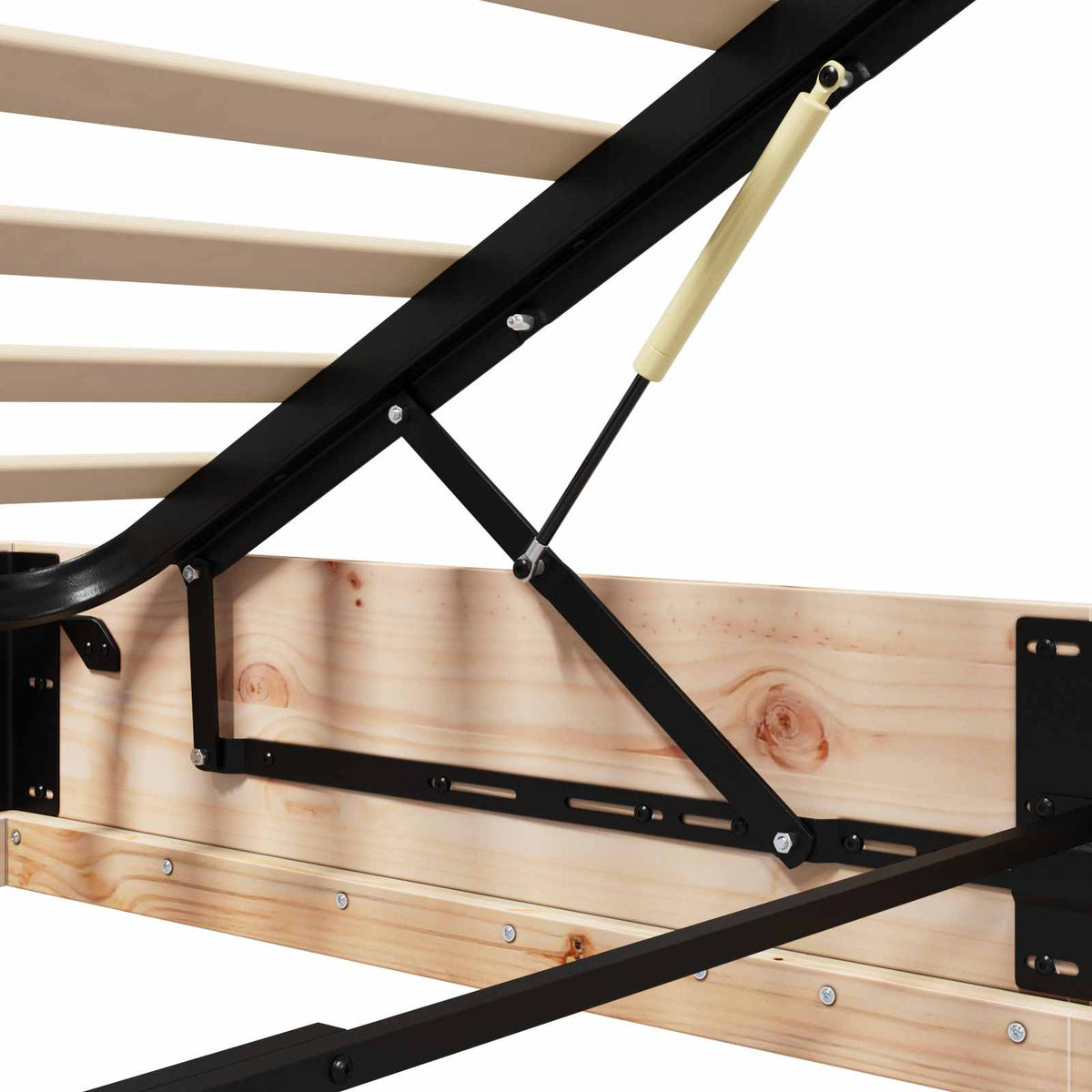 Ottoman Bed Frame Natural 135 x 190 cm Solid Pine Wood