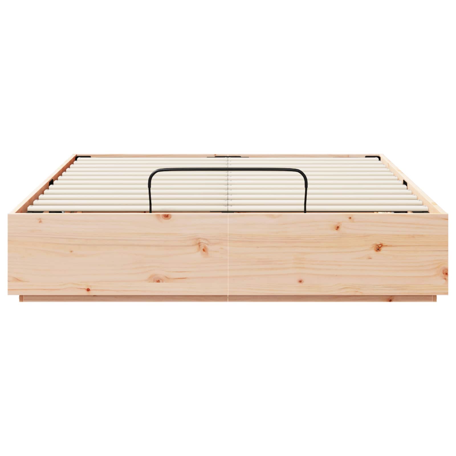 Ottoman Bed Frame Natural 135 x 190 cm Solid Pine Wood