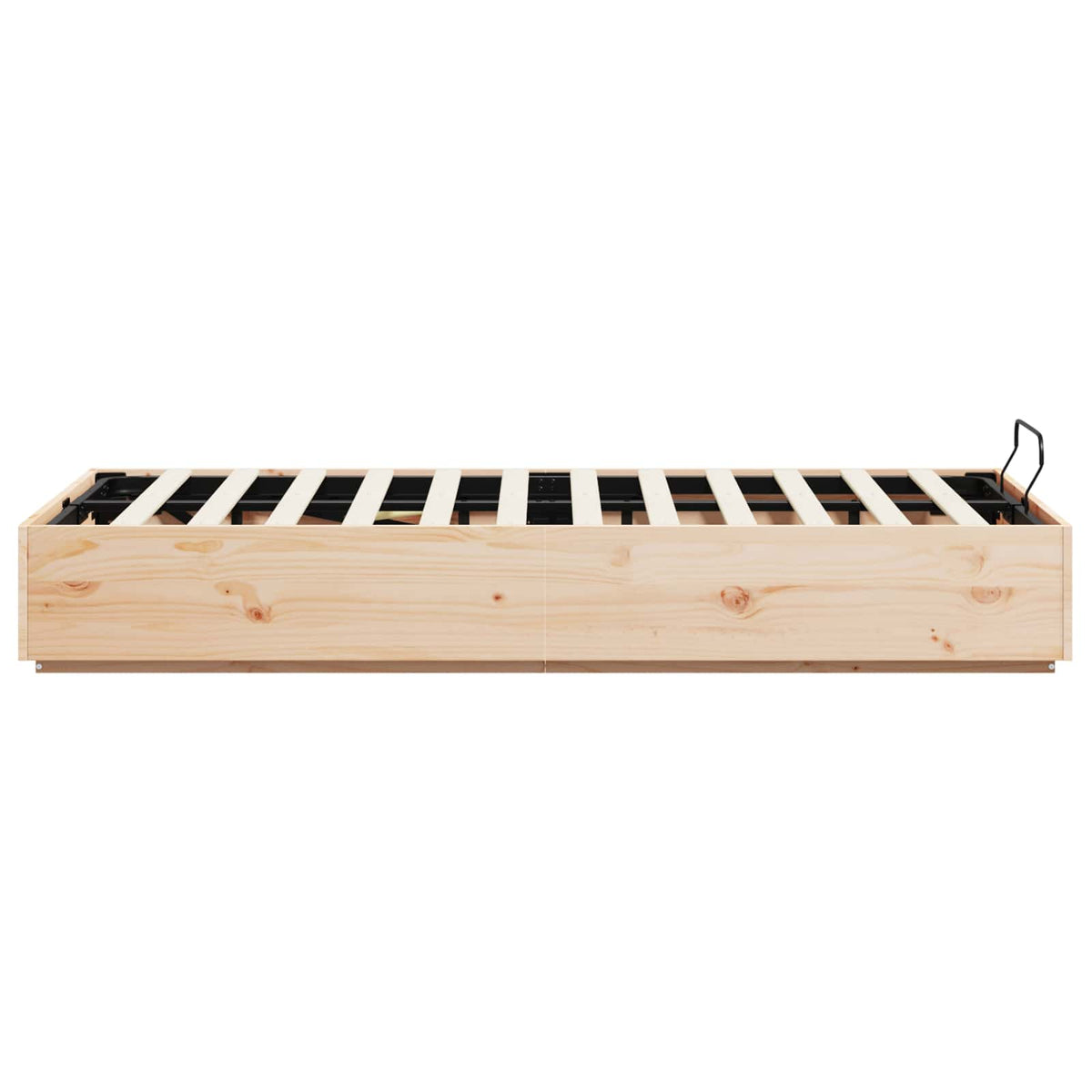 Ottoman Bed Frame Natural 135 x 190 cm Solid Pine Wood