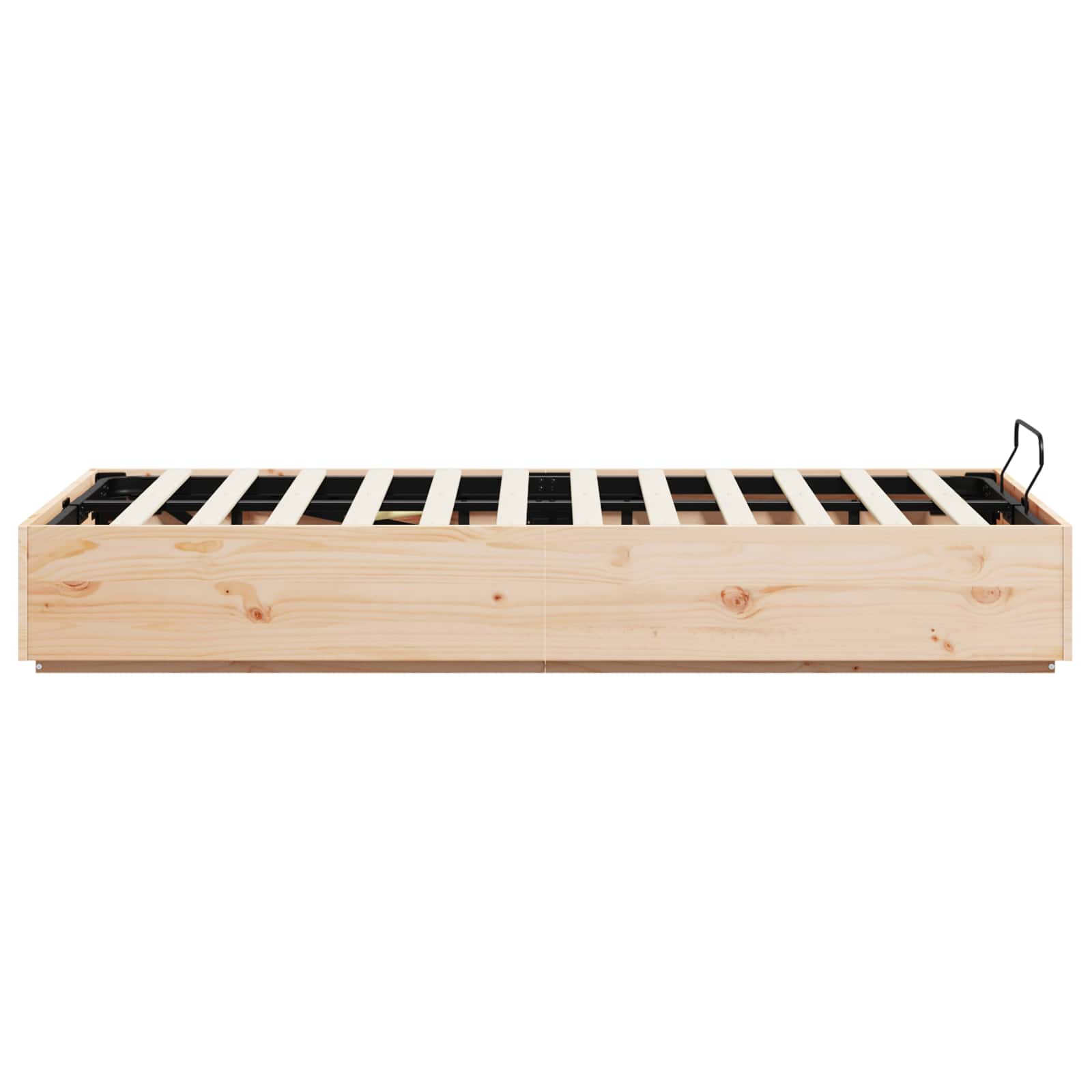 Ottoman Bed Frame Natural 135 x 190 cm Solid Pine Wood