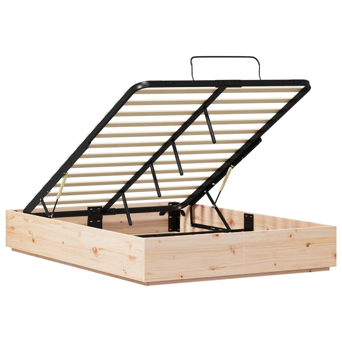 Ottoman Bed Frame Natural 150 x 200 cm Solid Pine Wood