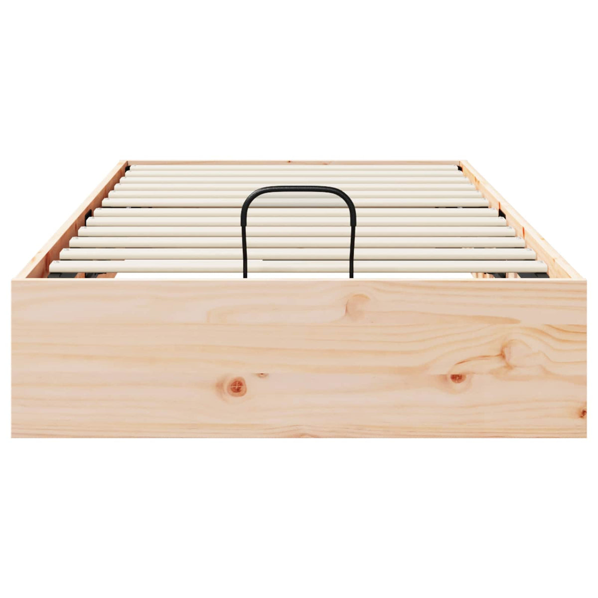 Ottoman Bed Frame with Storage Natural 90 x 190 cm