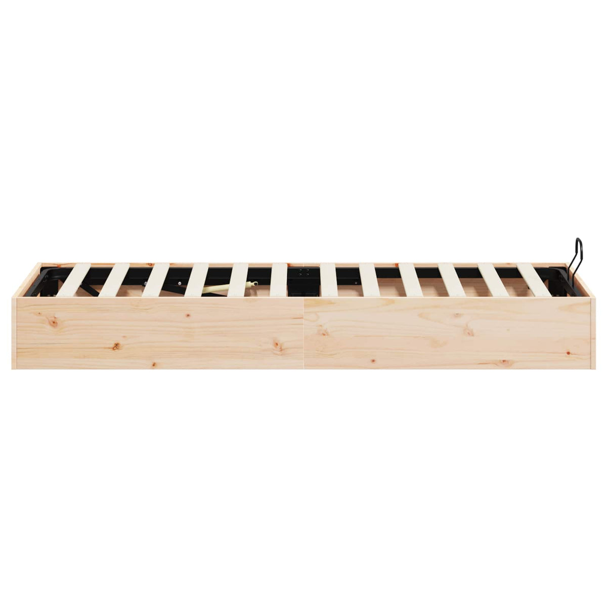 Ottoman Bed Frame with Storage Natural 90 x 190 cm