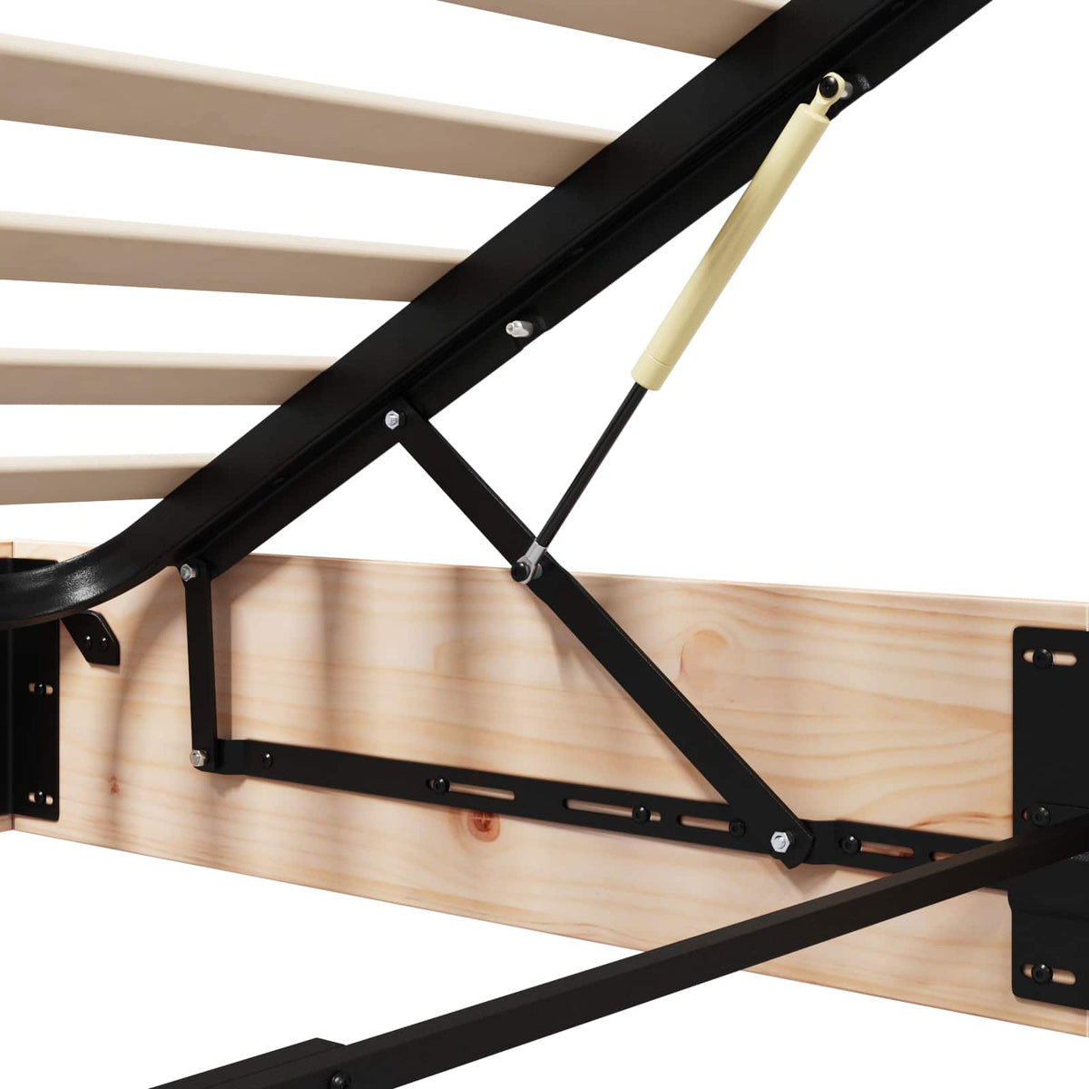 Ottoman Bed Frame with Storage Natural 150 x 200 cm