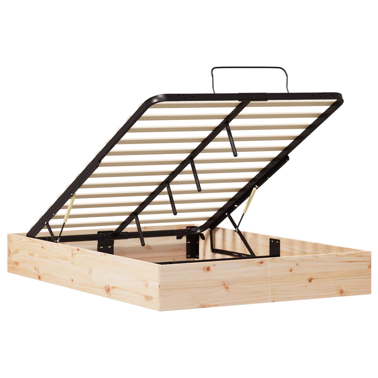 Ottoman Bed Frame with Storage Natural 150 x 200 cm