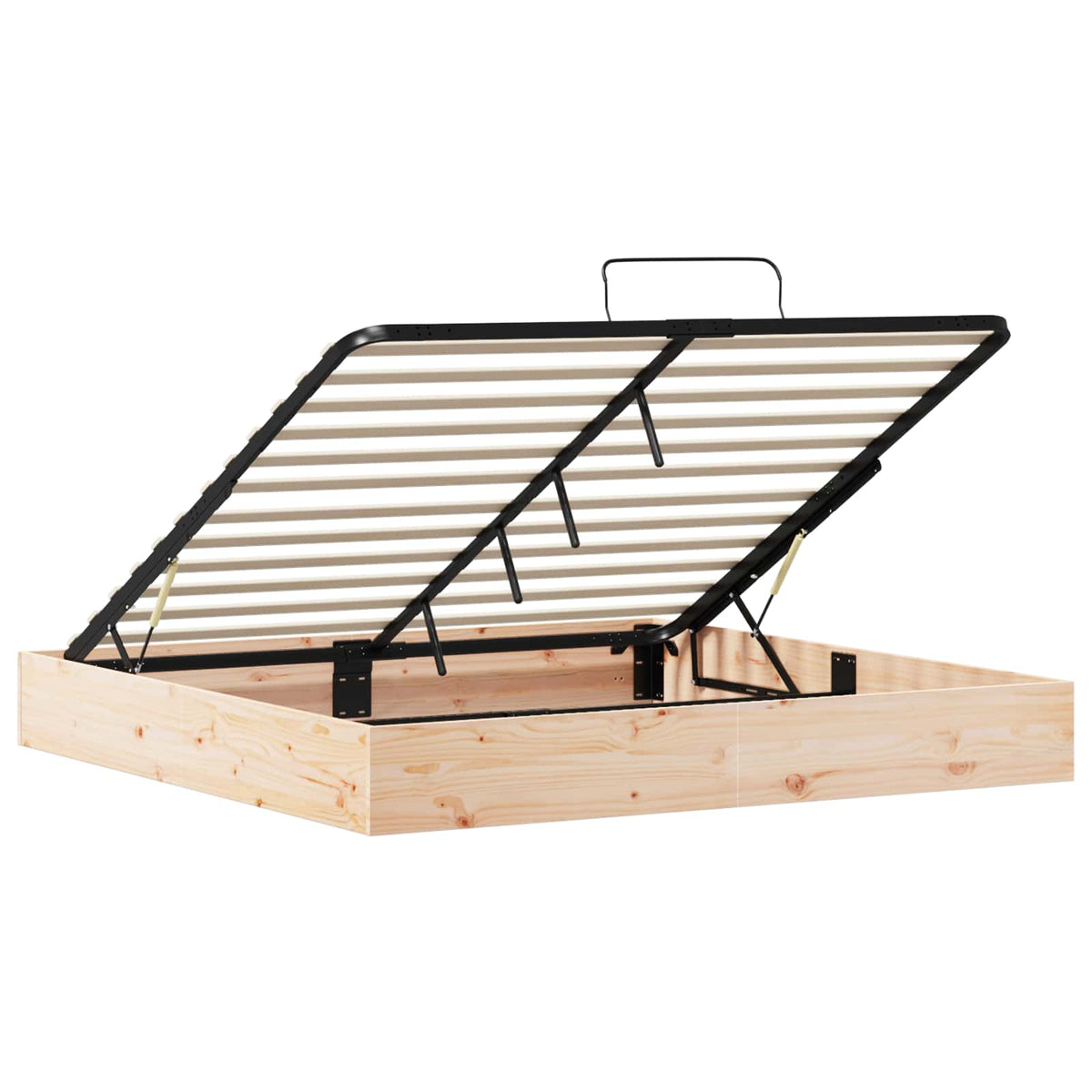 Ottoman Bed Frame with Storage Natural 180 x 200 cm