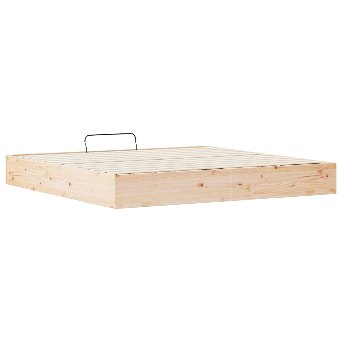 Ottoman Bed Frame with Storage Natural 180 x 200 cm