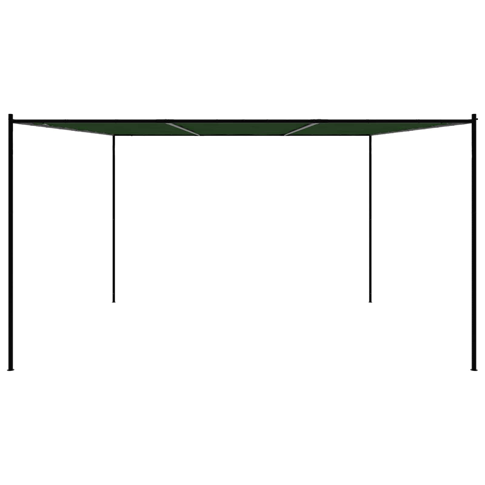 Gazebo 4 x 3.98 x 2.67 m Green Polyester and Steel